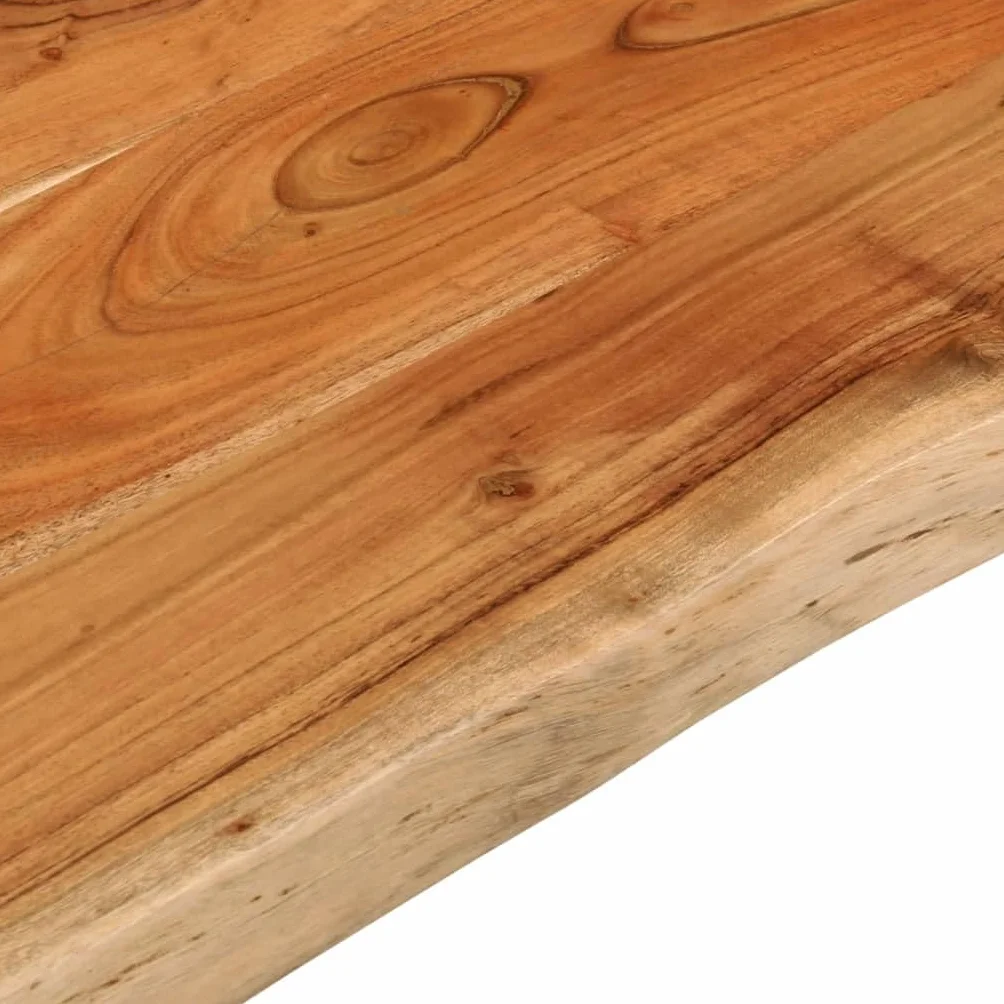 vidaXL Blat stołu, 90x60x3,8 cm, drewno akacjowe, naturalna krawędź, blat stołowy, drewniany blat stołu, blat do stołu, blat na wymianę