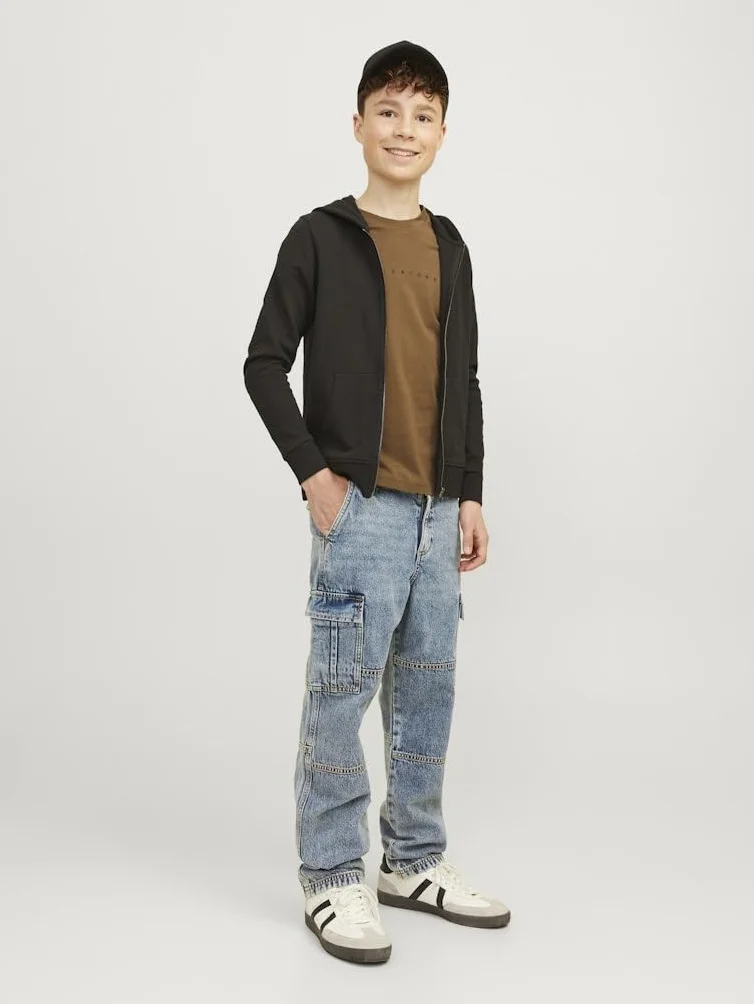 JACK&JONES JUNIOR Jjichris Jjwade Cargo Mf 148 Sn Jnr - Dżins Chłopcy