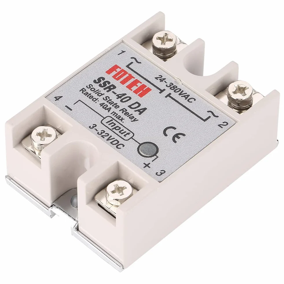 Akozon AUTO jednofazowy moduł przekaźnika statycznego DC-AC SSR-40DA 25A + przekaźnik półprzewodnikowy 5V 220V