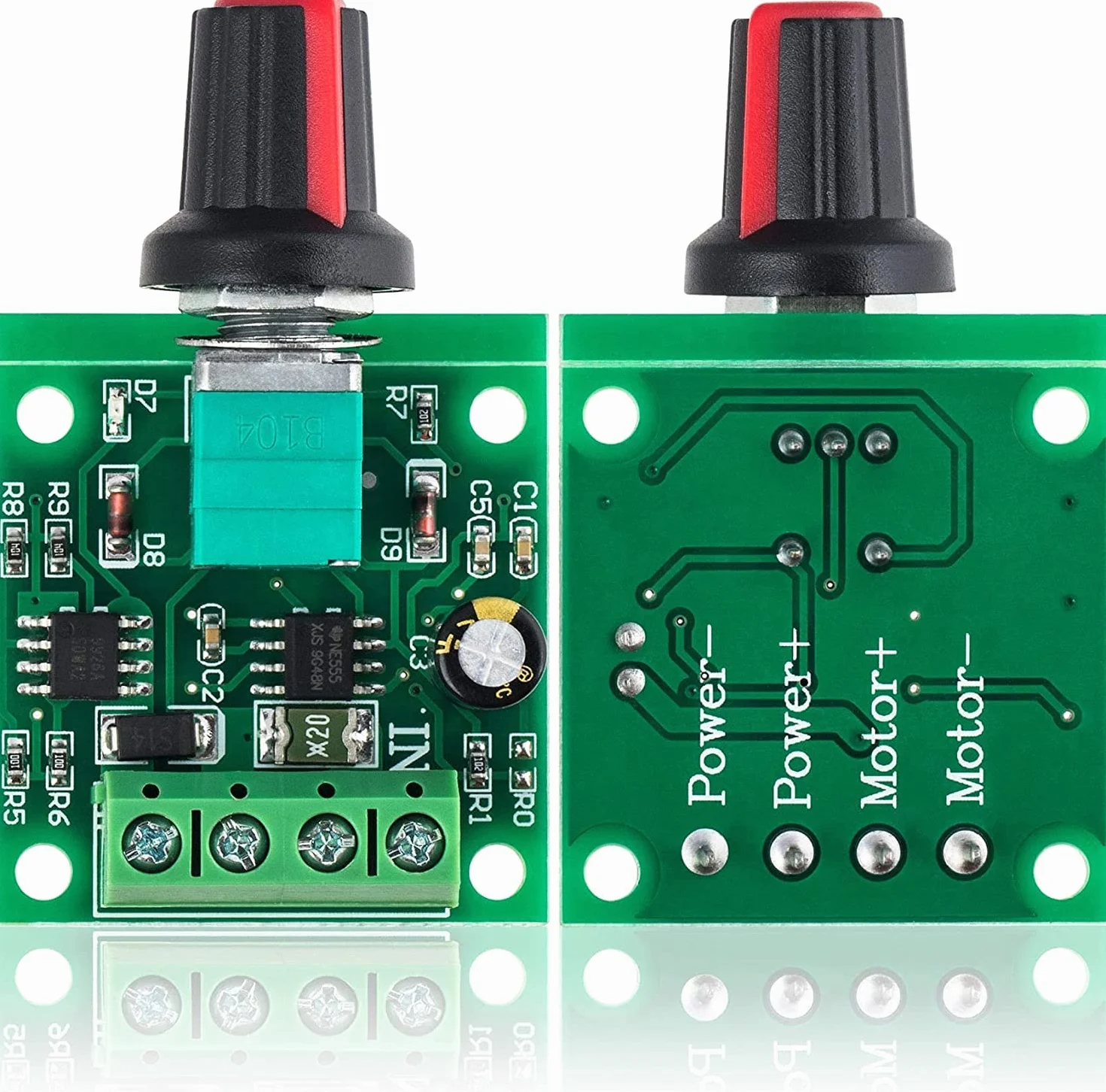 RUNCCI-YUN 2 szt. 1,8 V 3 V 5 V 6 V 7,2 V 12 V 2 A PWM PWM, regulator prędkości obrotowej DC 12 V, przełącznik prędkości obrotowej silnika, przełącznik kontroler, regulator napięcia LED, kontroler prędkości
