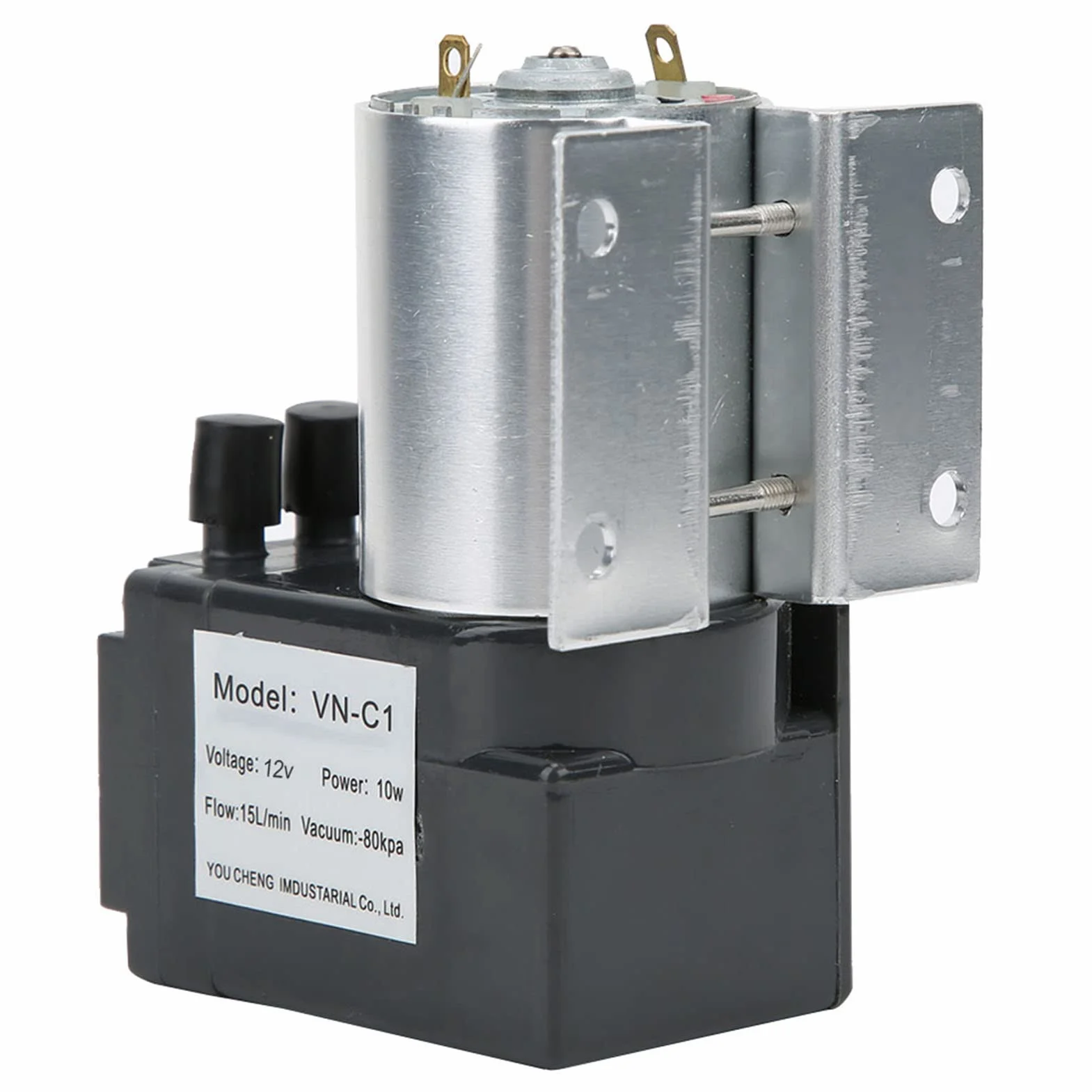 DC 12V/24V Mini pompa próżniowa, 200kpa 10W 15L/min Elektryczna przenośna pompa powietrza z uchwytem, ujemne ciśnienie ssanie pompowanie powietrza kompresor membranowy pompy dla projektów(24V)