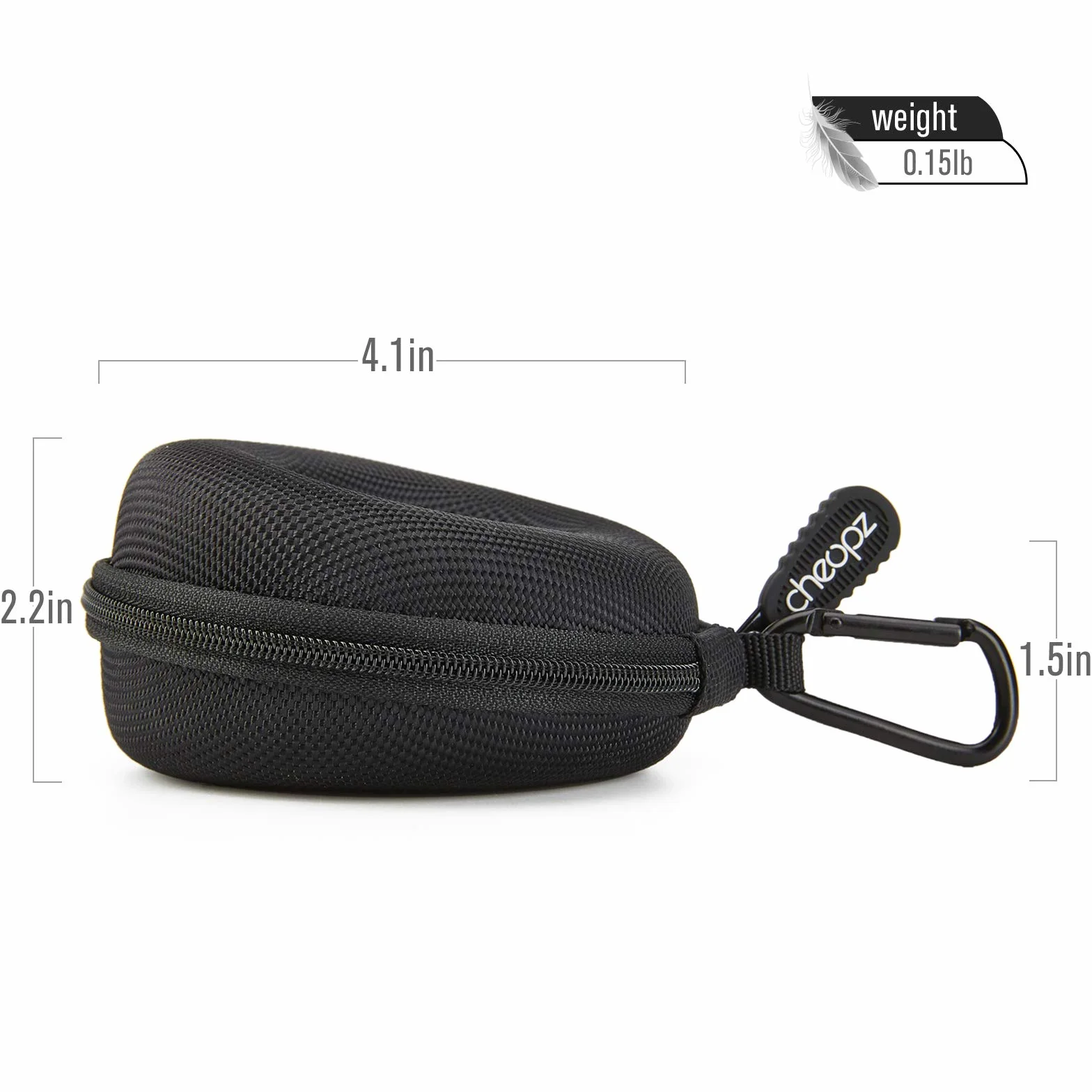 Cheopz Etui na zegarek podróżny, pojedyncze pudełko do przechowywania zegarków na rękę i smartwatchy do 50mm, Czarne