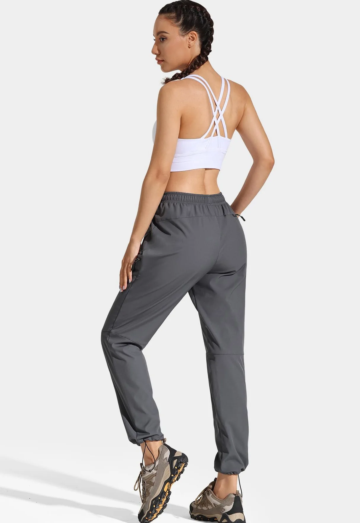 MOCOLY Damskie Zimowe Spodnie Narciarskie Ciepłe Polarowe Podszyte Softshell Spodnie Trekkingowe Wodoodporne Spodnie Outdoorowe Cargo Sports Pants na narty myślistwo na zewnątrz