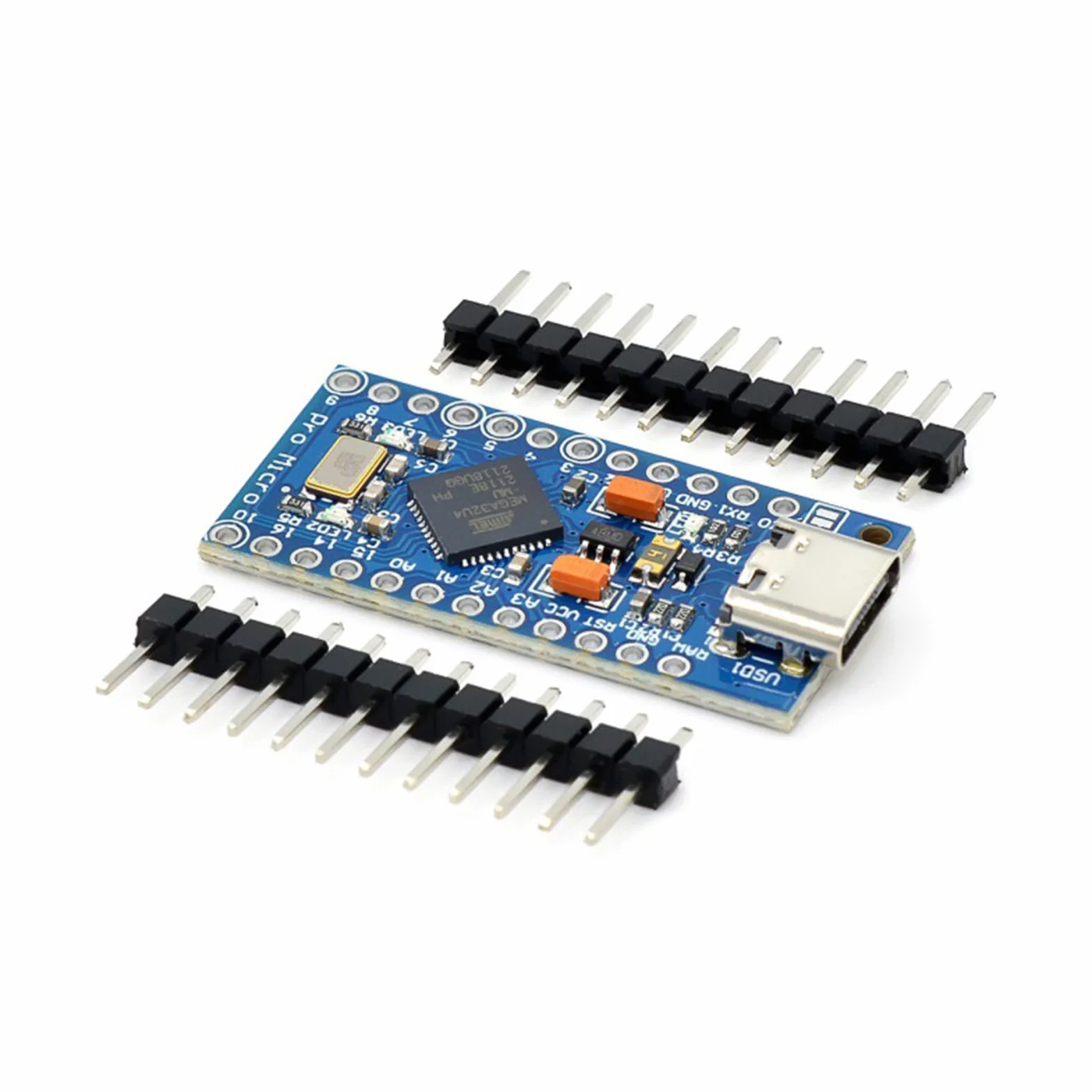 1 x mikrokontroler Pro Micro 32U4 5V/16 MHz płytka rozwojowa do samodzielnego aktualizacji USB, interfejs połączenia typu C, kompatybilny z Arduino (1)