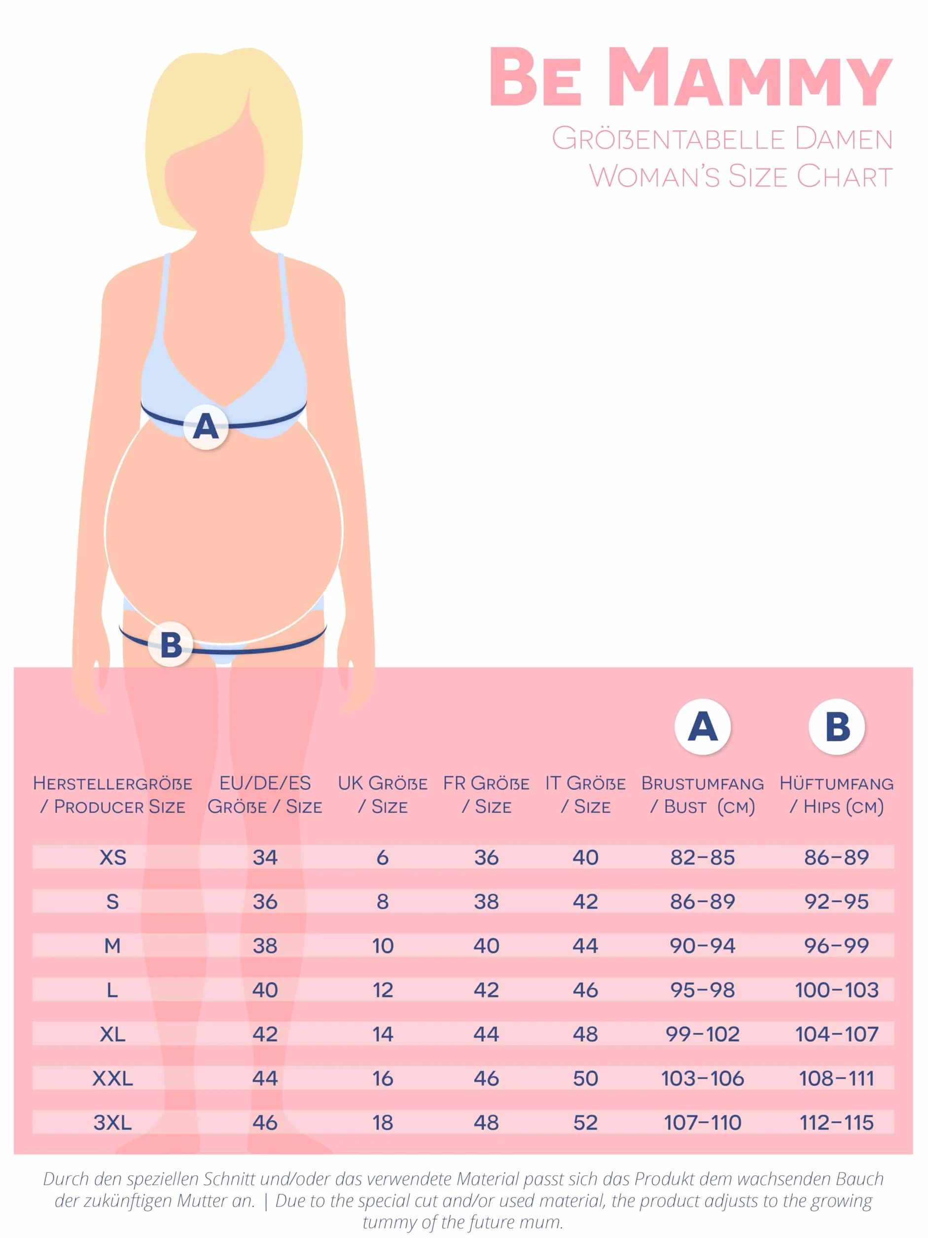 Be Mammy Damskie Legginsy Ciążowe Długie BE20-257