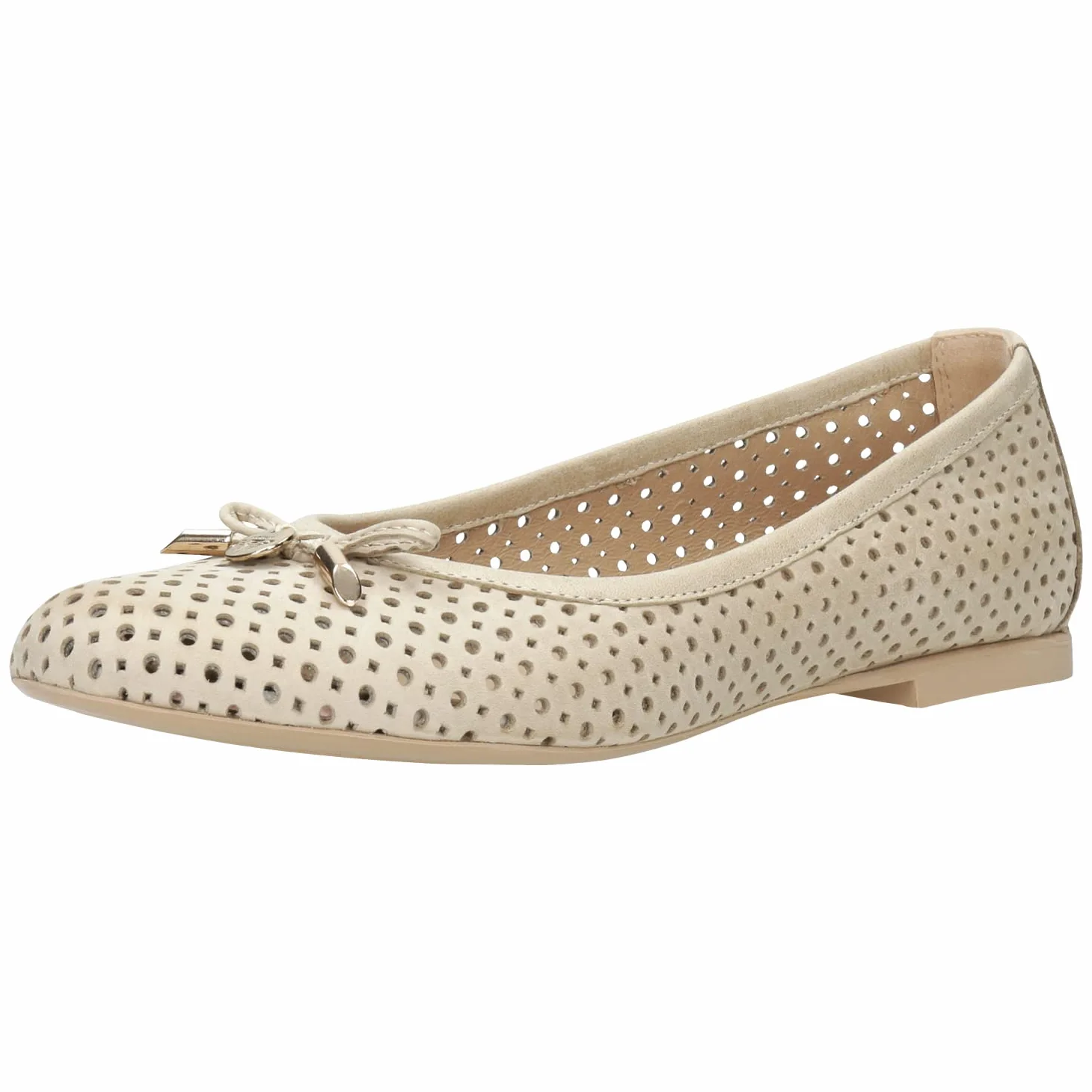 WOJAS - Baleriny damskie | Skóra Licowa | Eleganckie i Komfortowe | Doskonałe na Wiele Okazji | 44006-54 - Beżowy
