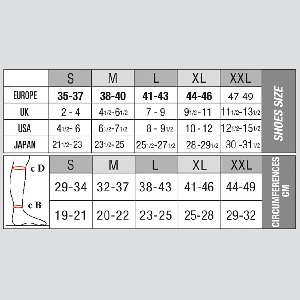 SOLIDEA Unisex Active Energy podkolanówki stopniowa kompresja 12/15 mmHg, czerwony, XXL