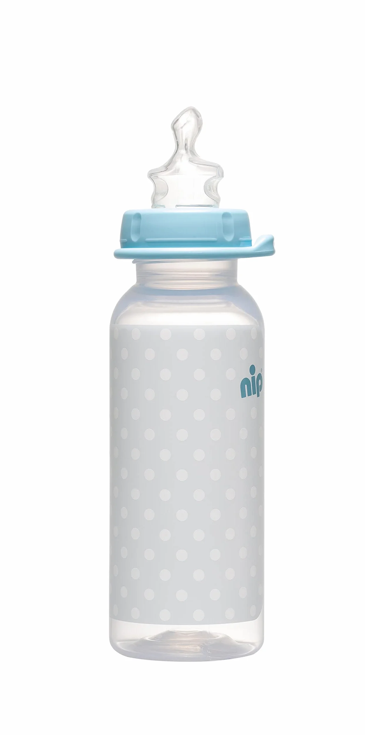 nip Standardowa butelka PP z przyssawką do picia, anatomiczny silikon, 0-6 miesięcy, rozmiar M, 250 ml, Boy