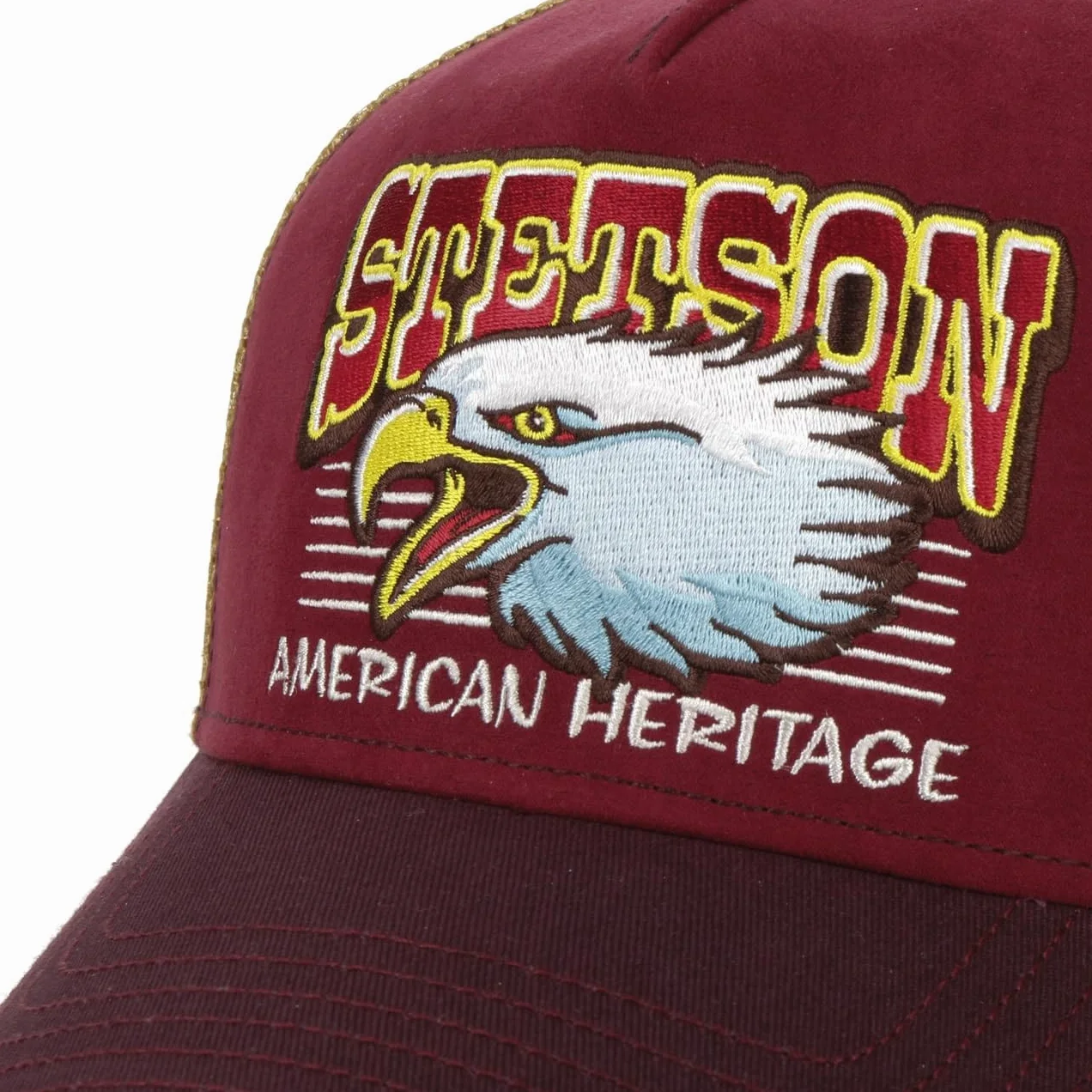 Stetson Czapka Trucker Eagle HeadKobiety/Mężczyźni - tirowca baseball cap z meshu Snapback, daszkiem, daszkiem Jesień Lato Wiosna Zima