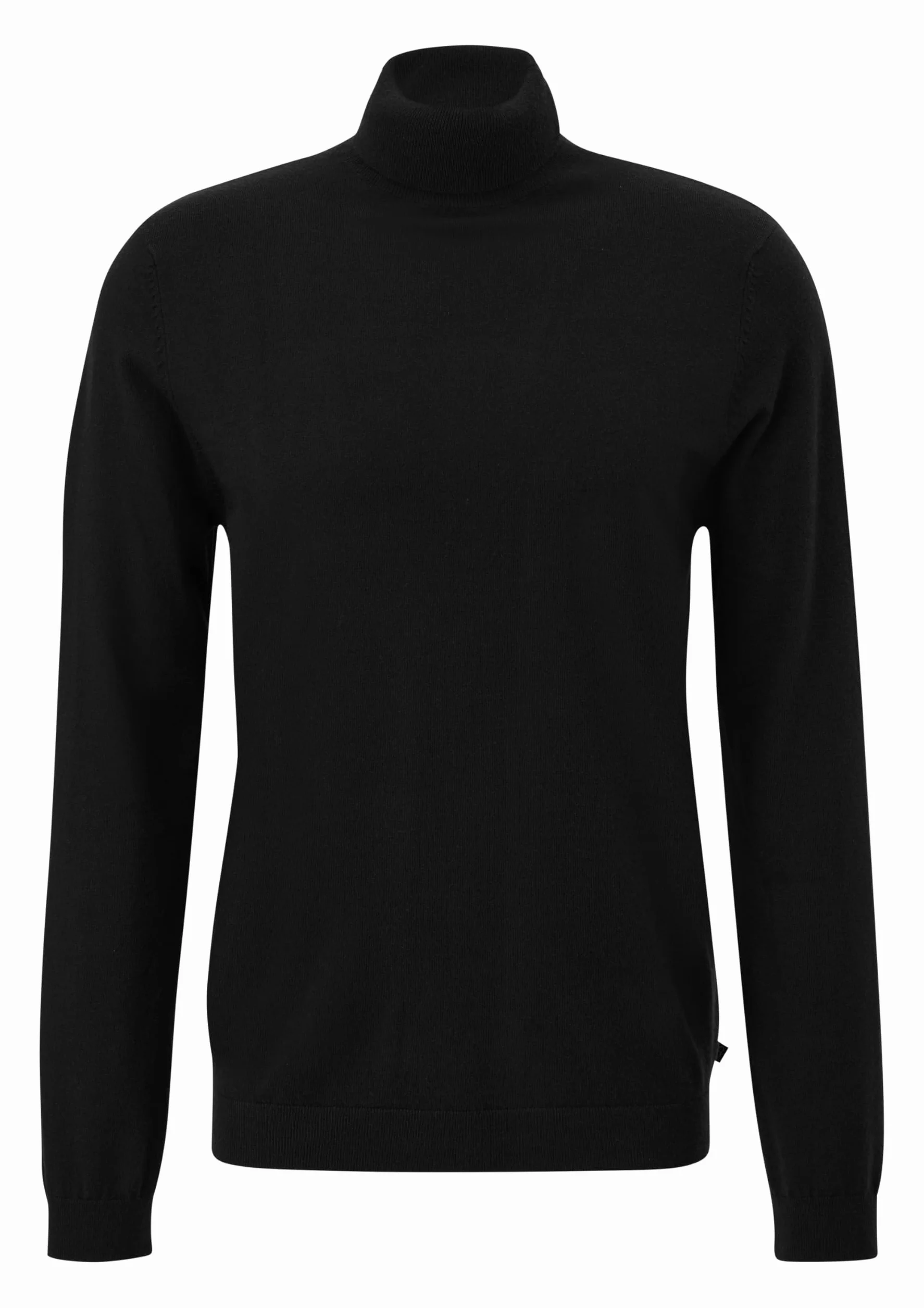 QS Sweter z golfem, czarny, XL