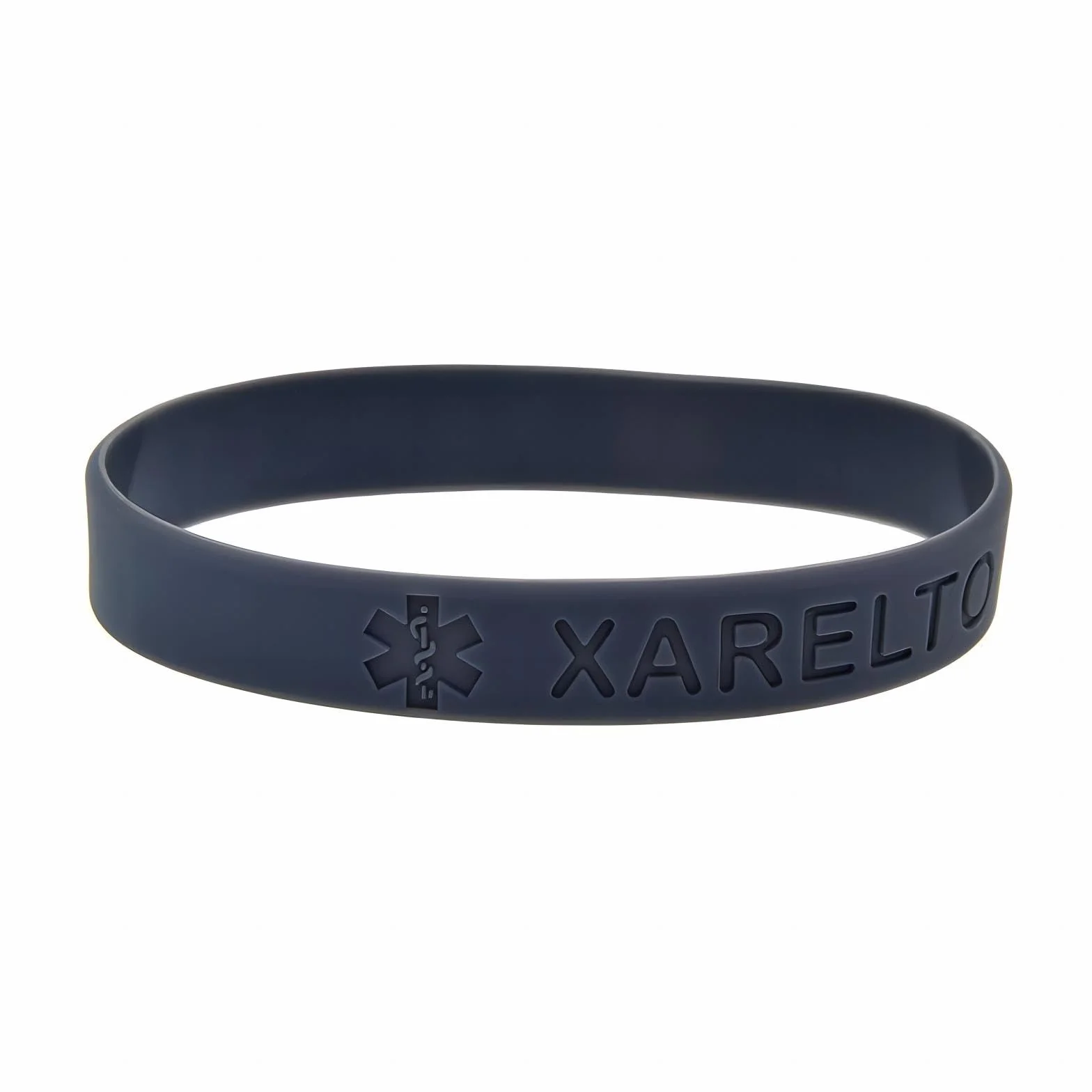 4 x bransoletka silikonowa XARELTO Medical Alert XARELTO Medical Alert Recognition Wristbands, męskie i damskie elastyczne opaski sportowe na świeżym powietrzu, One size, Silikon, Bez