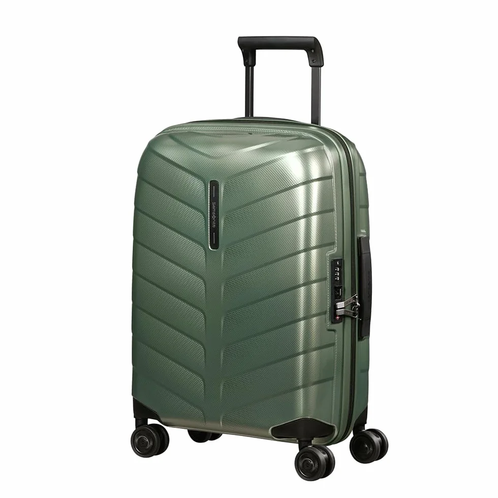 Samsonite Attrix - Spinner S, rozszerzalny bagaz podreczny, 55 cm, 38/44 L, zielony (Basil Green)