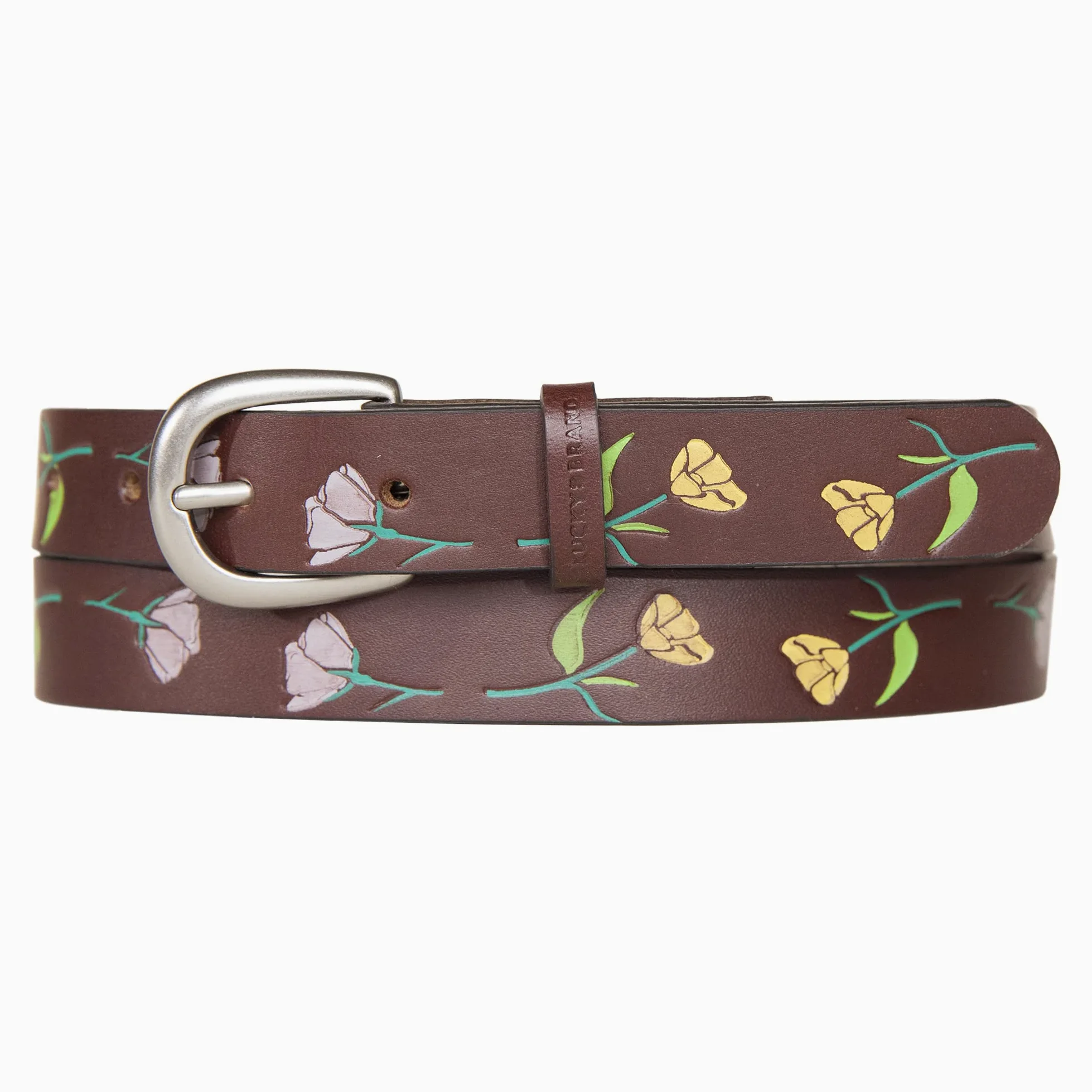 Lucky Brand Pasek Kobiety Skórzany pasek z tłoczonym paskiem
