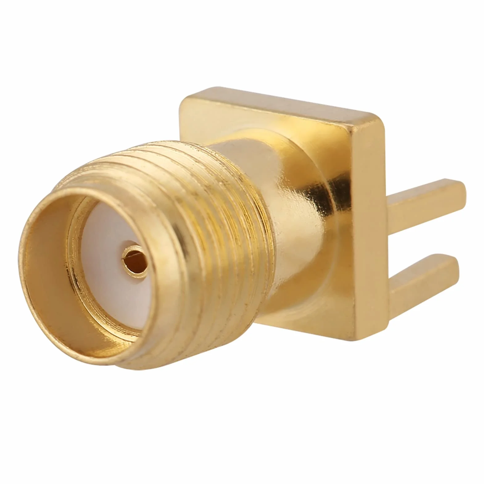 10 sztuk mosiężne pozłacane gniazdo SMA gniazdo gniazdo jack końcówka Launch50 omów złącze wtykowe HF PCB klips montaż krawędzi adapter