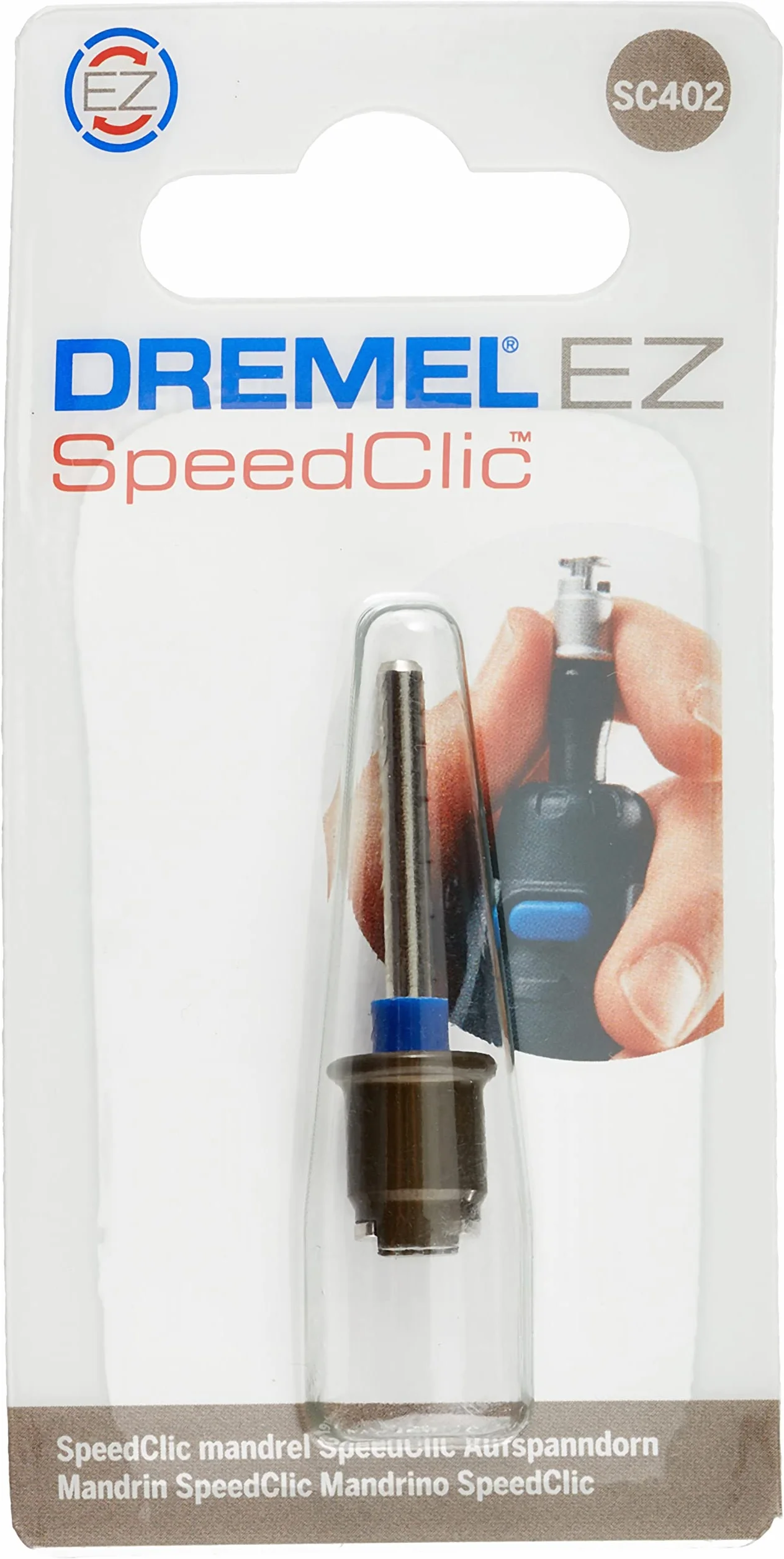 Dremel SC402 EZ SpeedClic trzpień, trzpień SpeedClic o średnicy 3,2 mm do szybkiej i beznarzędziowej wymiany osprzętu