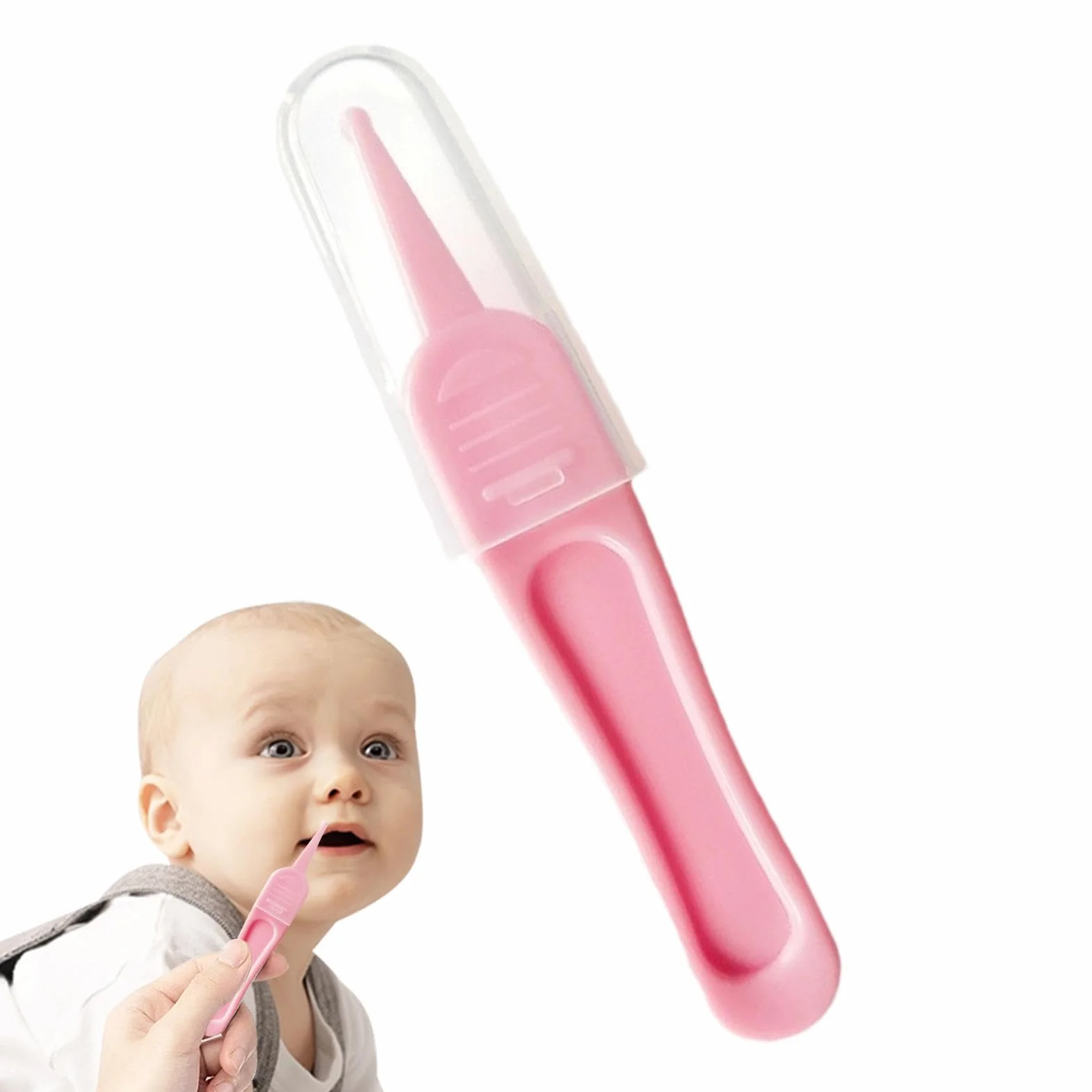 Booger Picker Tool – szczypce do czyszczenia nosa dla niemowląt | Okrągły pincet bezpieczny i skuteczny, materiały czyszczące szczypce przenośne kleszcze dla dzieci do czyszczenia kanałów usznych,