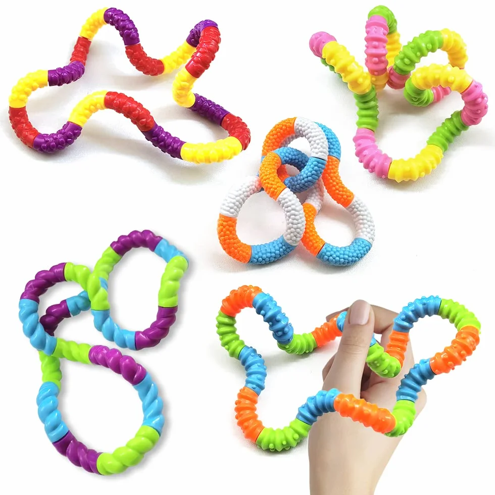 MEISHANG Fidget Twister, zabawka ręczna, 5 sztuk, zabawka do przewijania, redukuje stres, zabawka twister, zabawka do skoordynowania oczu, zabawka ręczna z autyzmem