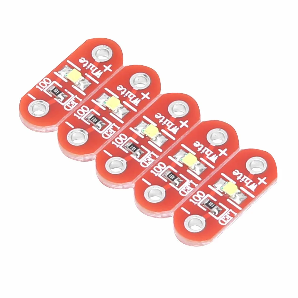 Jeanoko Biały Lilypad LED, dobrze zaprojektowane, białe diody LED, montowane na powierzchni, 50-częściowe komponenty elektroniczne LED do 3~5 V