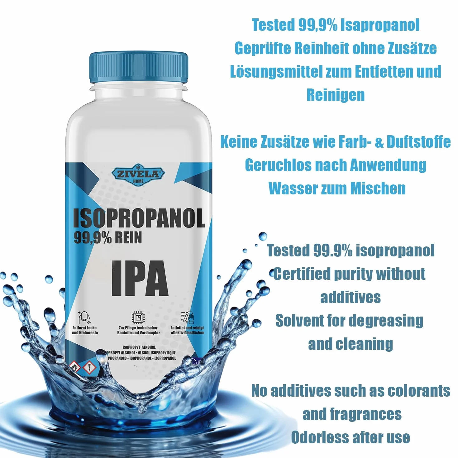 Izopropanol 99,9% 5L IPA do gospodarstwa domowego i elektroniki, soczewek i ekranów