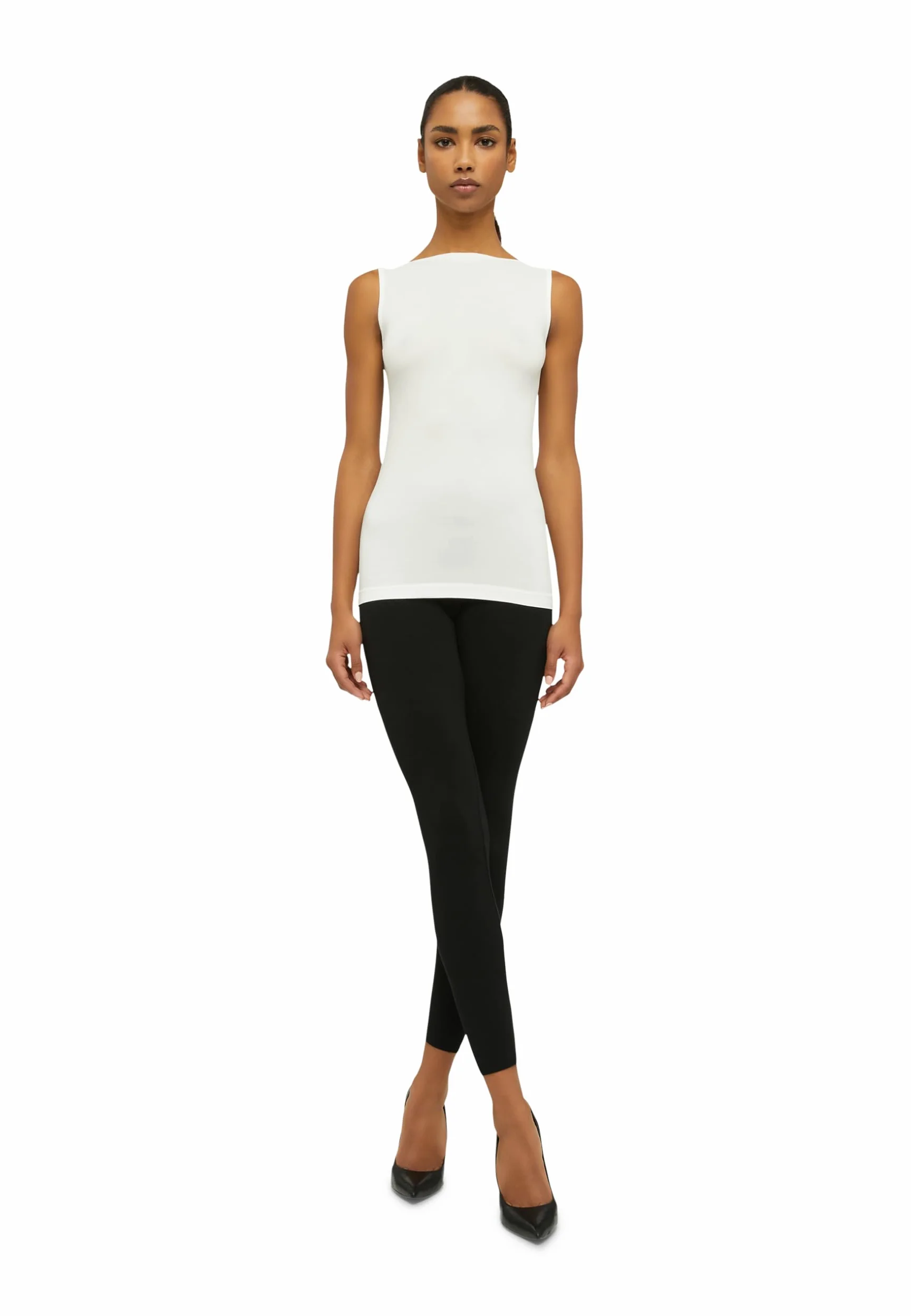 Wolford Aurora Top Bez Rękawów Dla Kobiet Biodegradowalna Bezszwowa Koszula Z Dzianiny Z Dekoltem Na Co Dzień