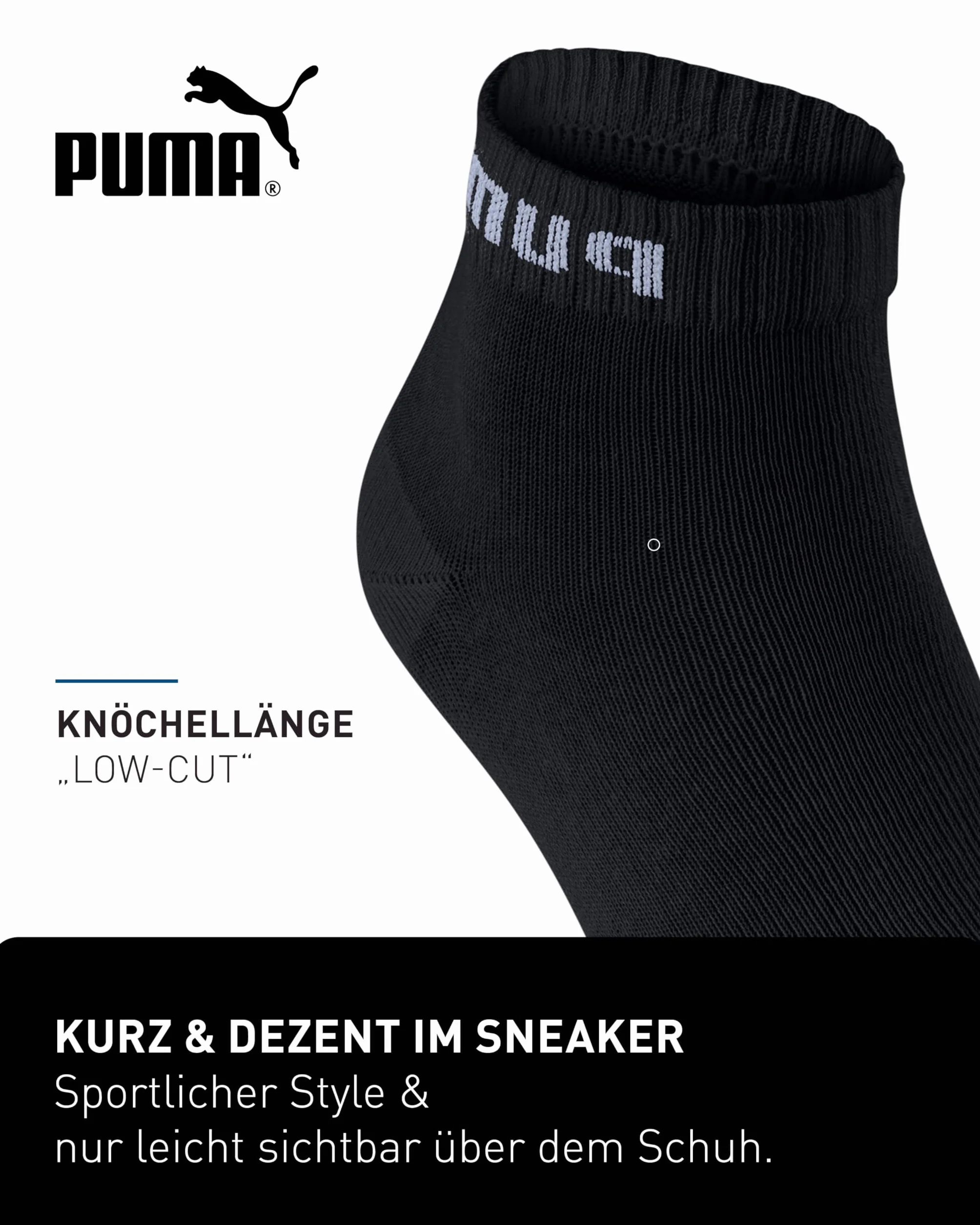 PUMA Skarpety ćwiartkowe, unisex, 18 par, kolekcja Statement