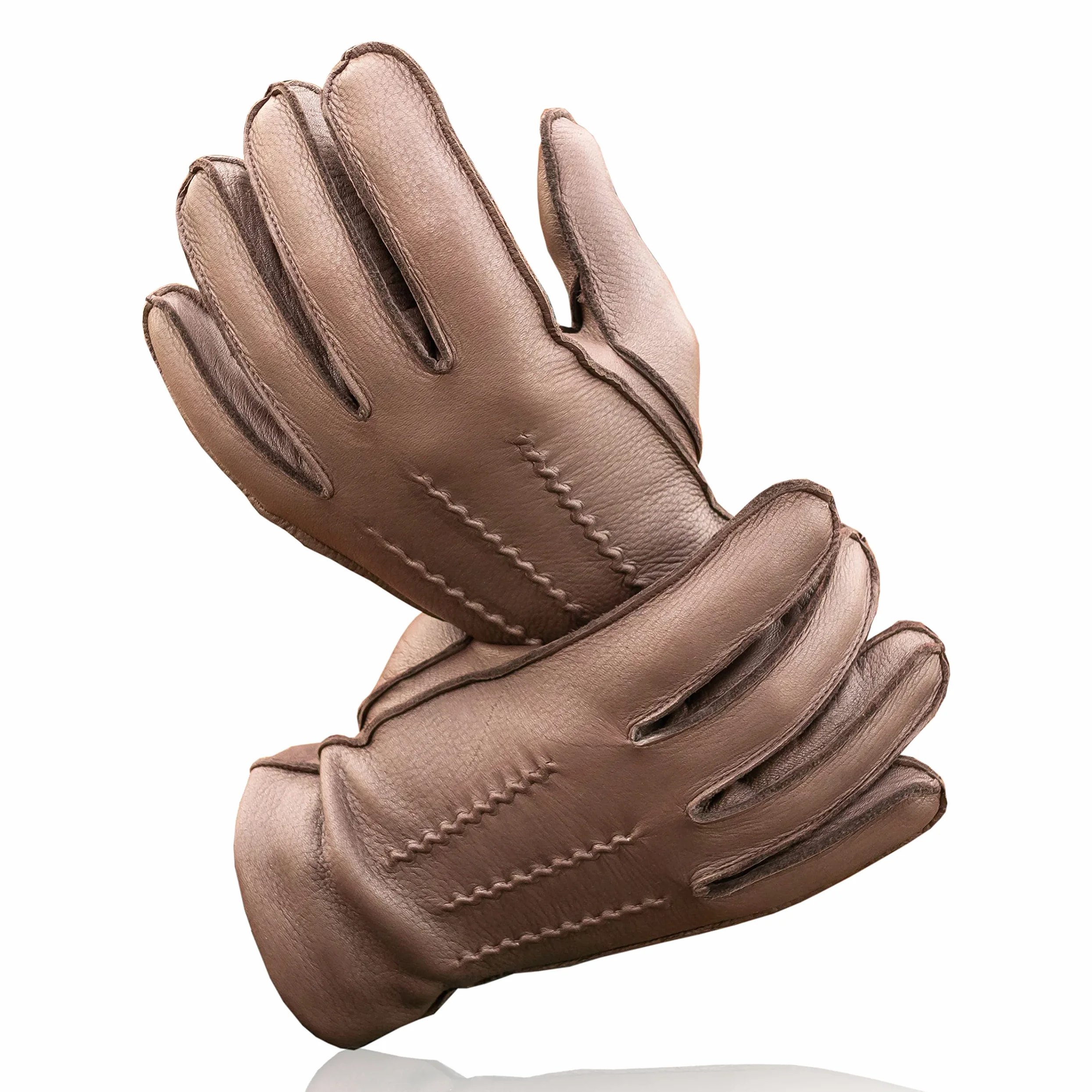 Skórzane rękawiczki męskie - bardzo miękkie skórzane rękawiczki z kaszmirową wyściółką wewnętrzną - Leather Gloves Men - męskie rękawiczki zimowe ze skóry