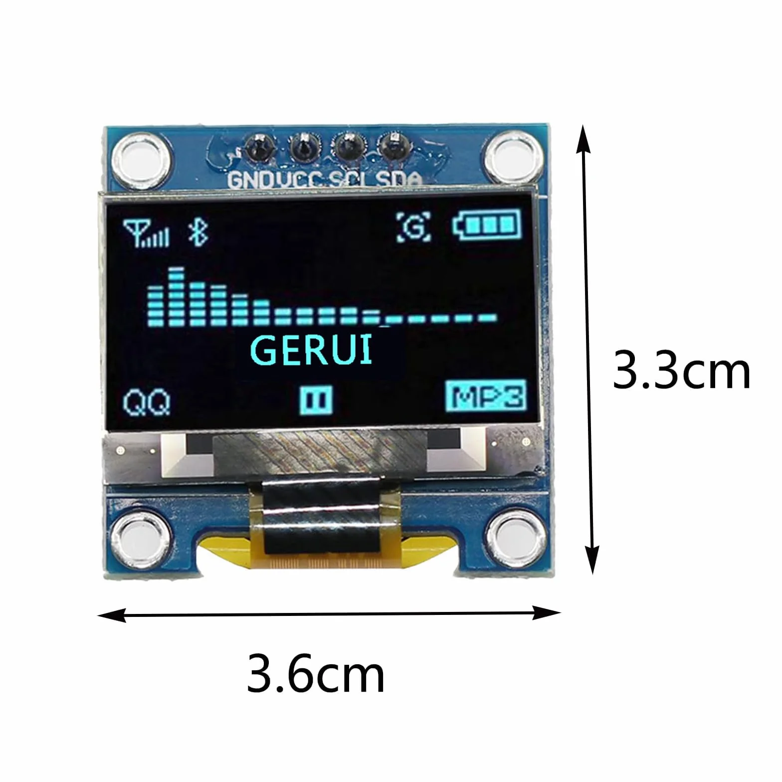2 sztuki 1,3 cala IIC I2C seryjny 128 x 64 SSH1106 OLED LCD moduł LCD do Arduino AVR PIC STM32 - niebieskie napisy