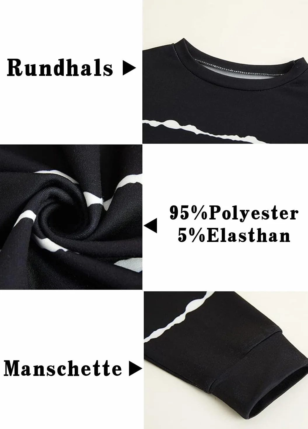 Haloumoning Bluza dziewczęca w paski, okrągły dekolt, sweter dziecięcy, casualowy, długi rękaw