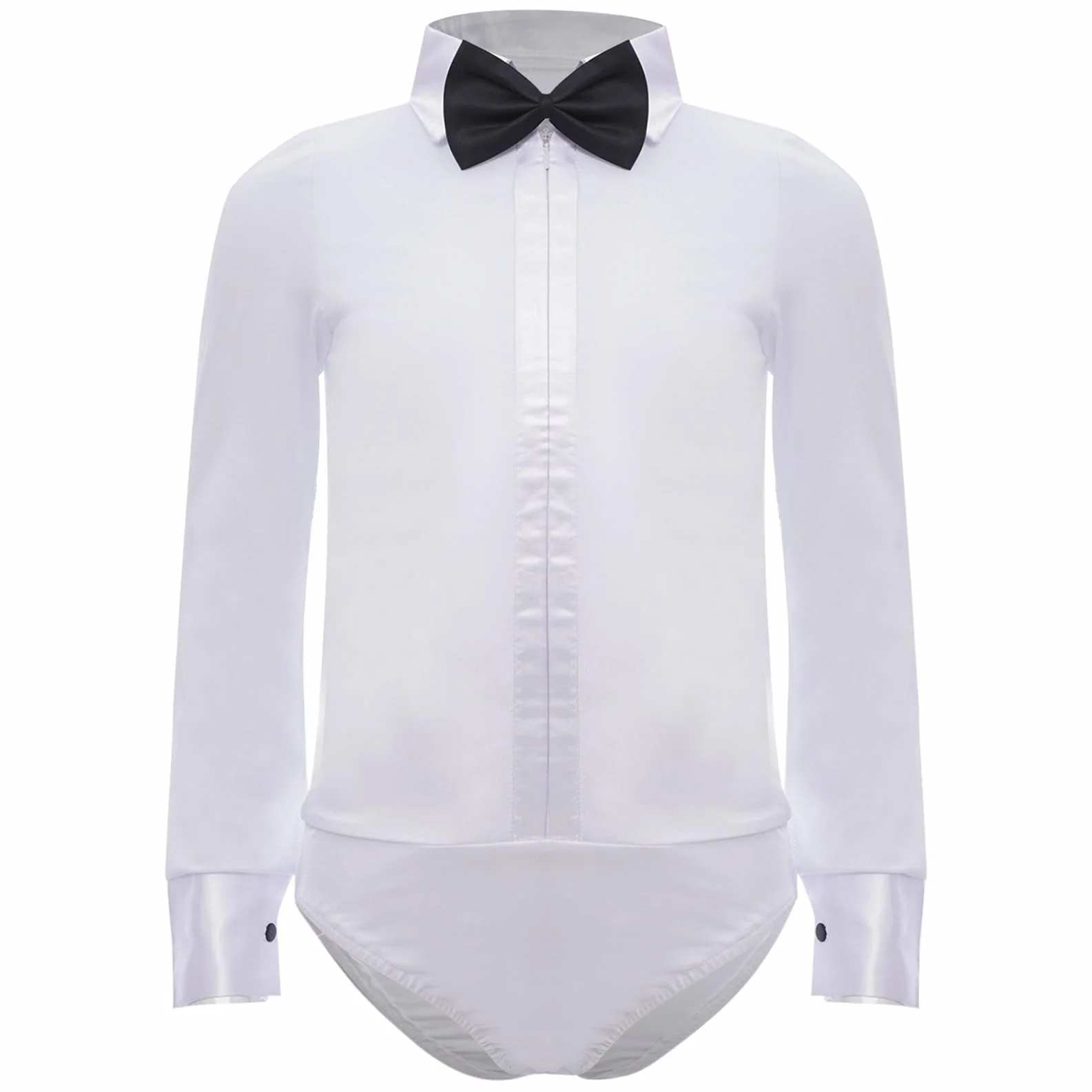 Koszula z muszką chłopięce body do tańca z długim rękawem, latynoski, jednoczęściowy, dziecięcy leotards