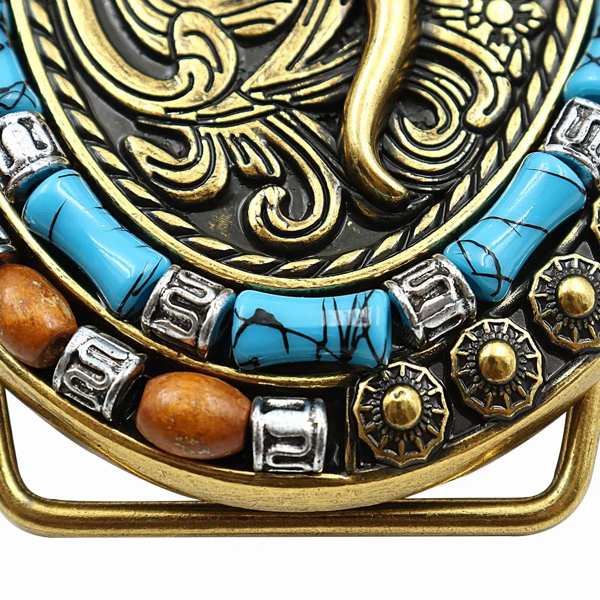 Namvo Western klamra do paska z głową krowy klamra do paska vintage męska klamra do wymiany i dekoracji