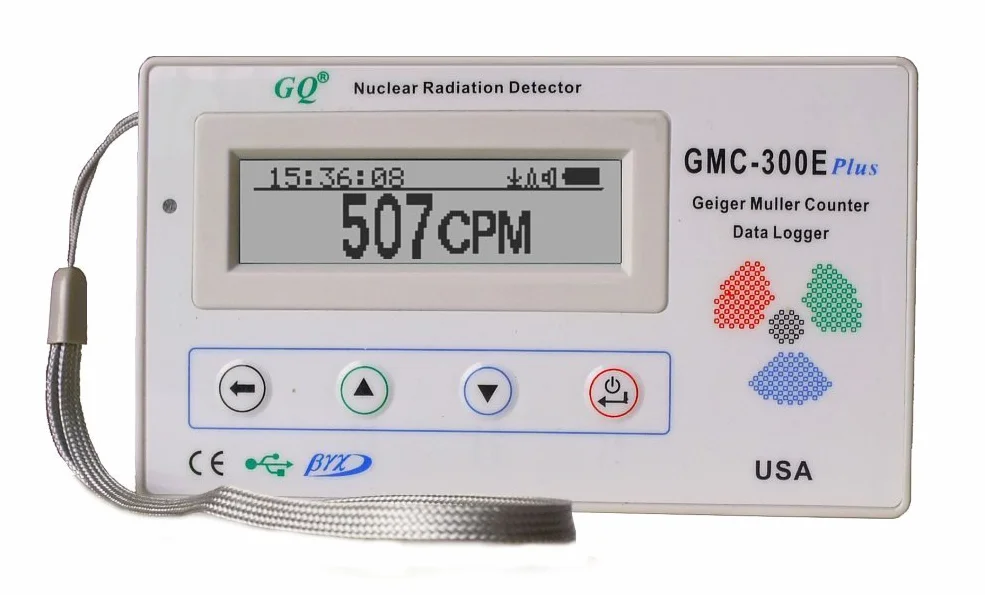 GQ GMC300Eplus Fulfill cyfrowy licznik geigera NULCEAR czujnik radiacji monitor miernik Dozymościomierz Beta Gamma rejestrator danych rentgenowskich monitorowanie w czasie rzeczywistym, prywatne zastosowanie w domu Uniwersalne zastosowanie, ładowarka ście
