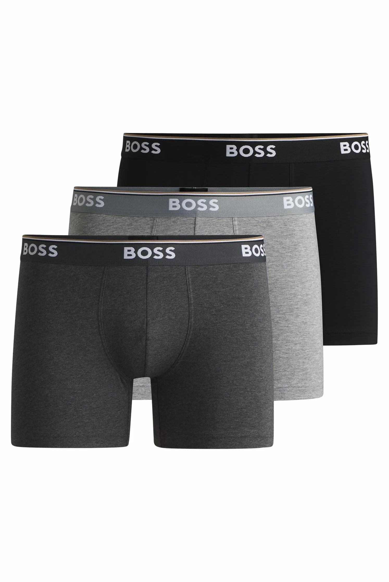 Boss Mężczyźni Brief Bokserki, Szary, L