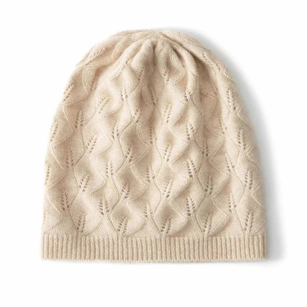 Czapki zimowe damskie na zewnątrz, codzienne, modne, jednokolorowe, żakardowe, kaszmirowe, dzianinowe, utrzymujące ciepło, czapka beanie (biała, jeden rozmiar)
