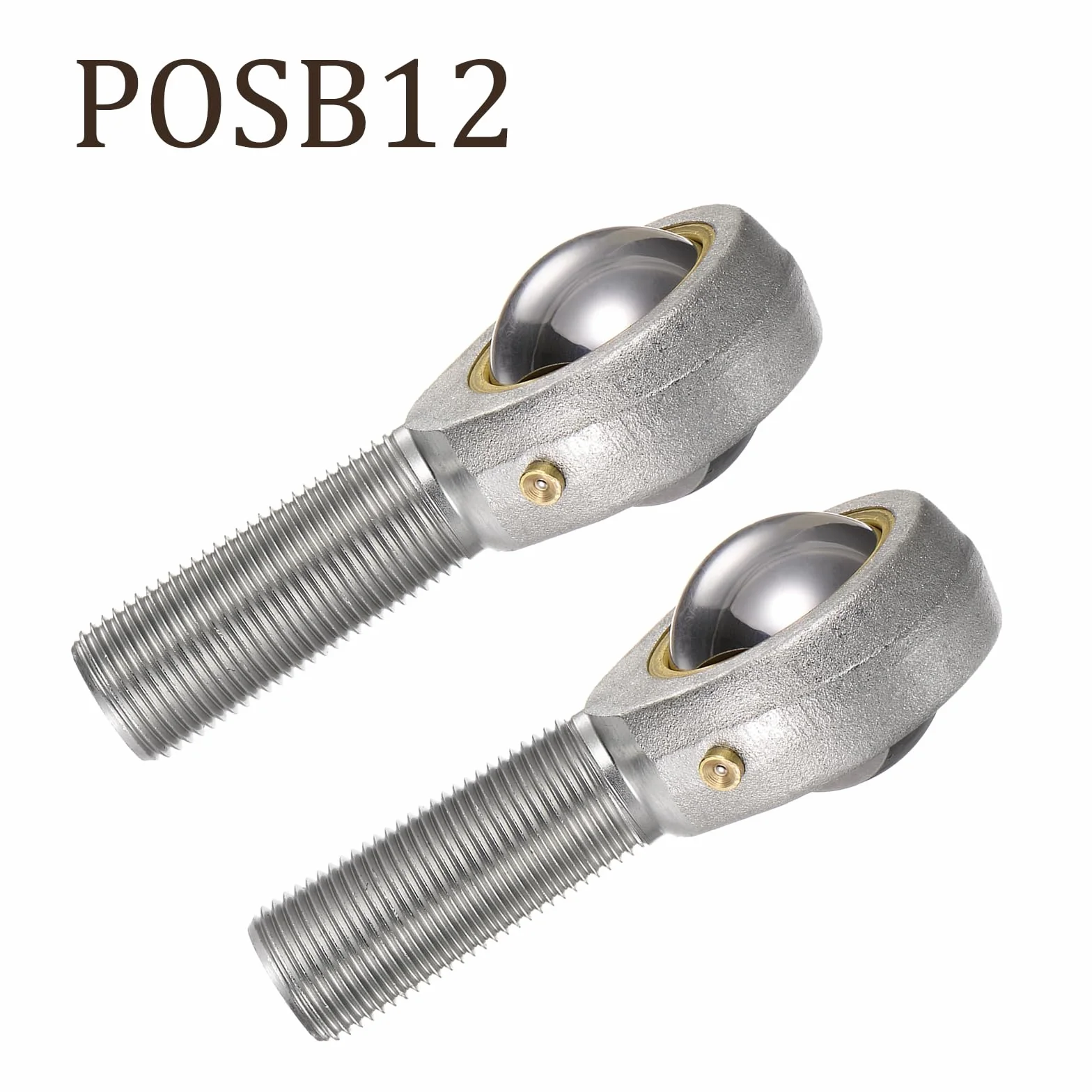 Zestaw końcówek przegubowych Posb12 3/4" - 2 szt. [3/4-16 gwint lewy i prawy ręczny] Łożyska przegubowe do połączeń łączących, stal ocynkowana