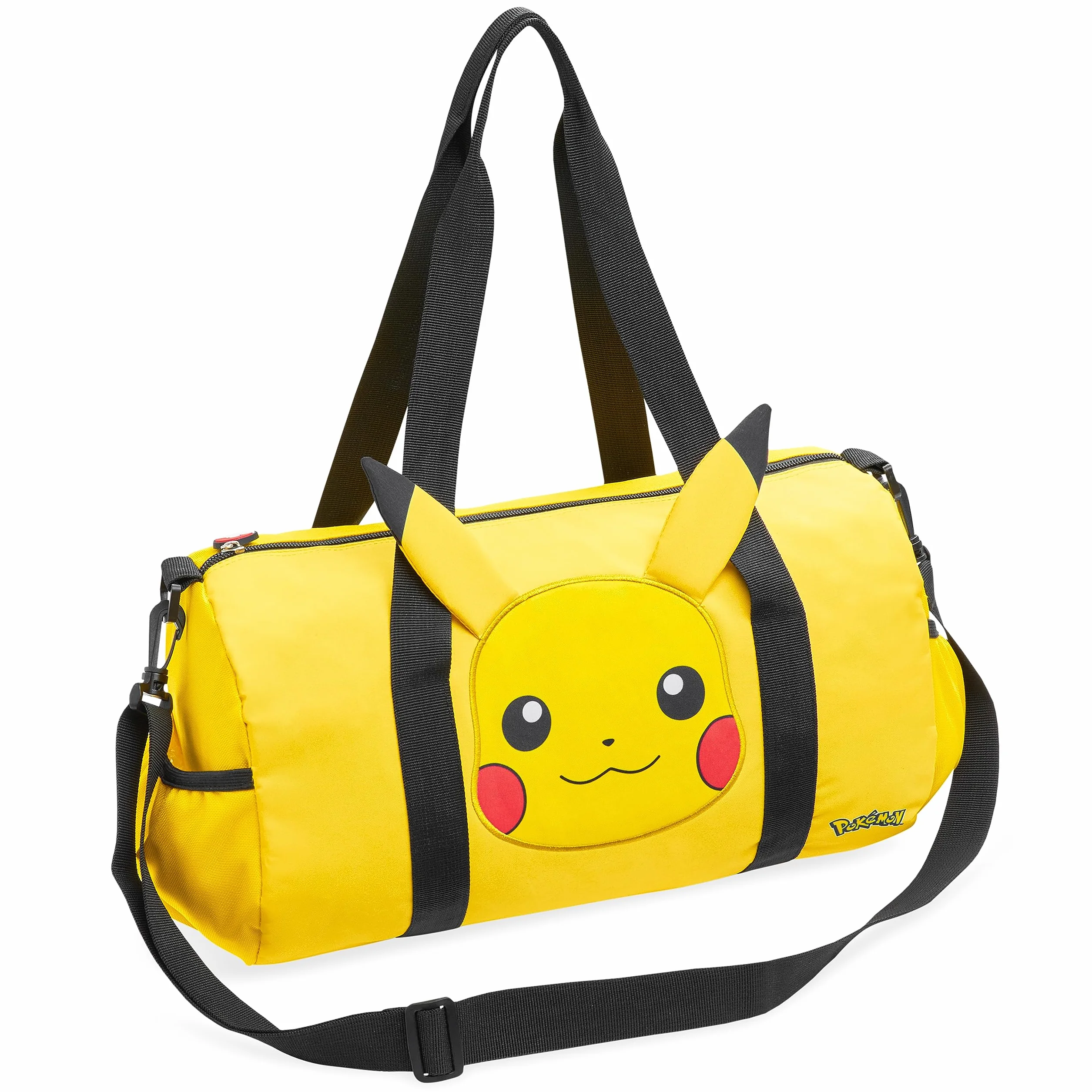 Pokémon Torba Podróżna dla Dzieci - Gimnastyczna, Przez Noc, Sportowa, Pikachu Football Kit Holdall - Prezenty dla Chłopców, Jeden Rozmiar, Żółte Uszy 3D