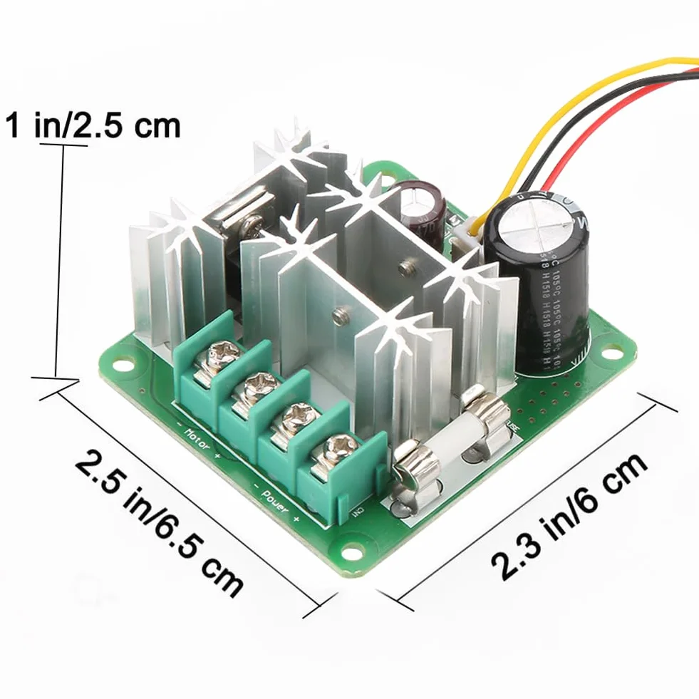 6V-90V 15A DC Kontroler prędkości silnika PWM, uniwersalny regulowany przełącznik prędkości sterownika płytka modułu regulatora z pokrętłem potencjometru do PCL 0.01-1000W Fans Power