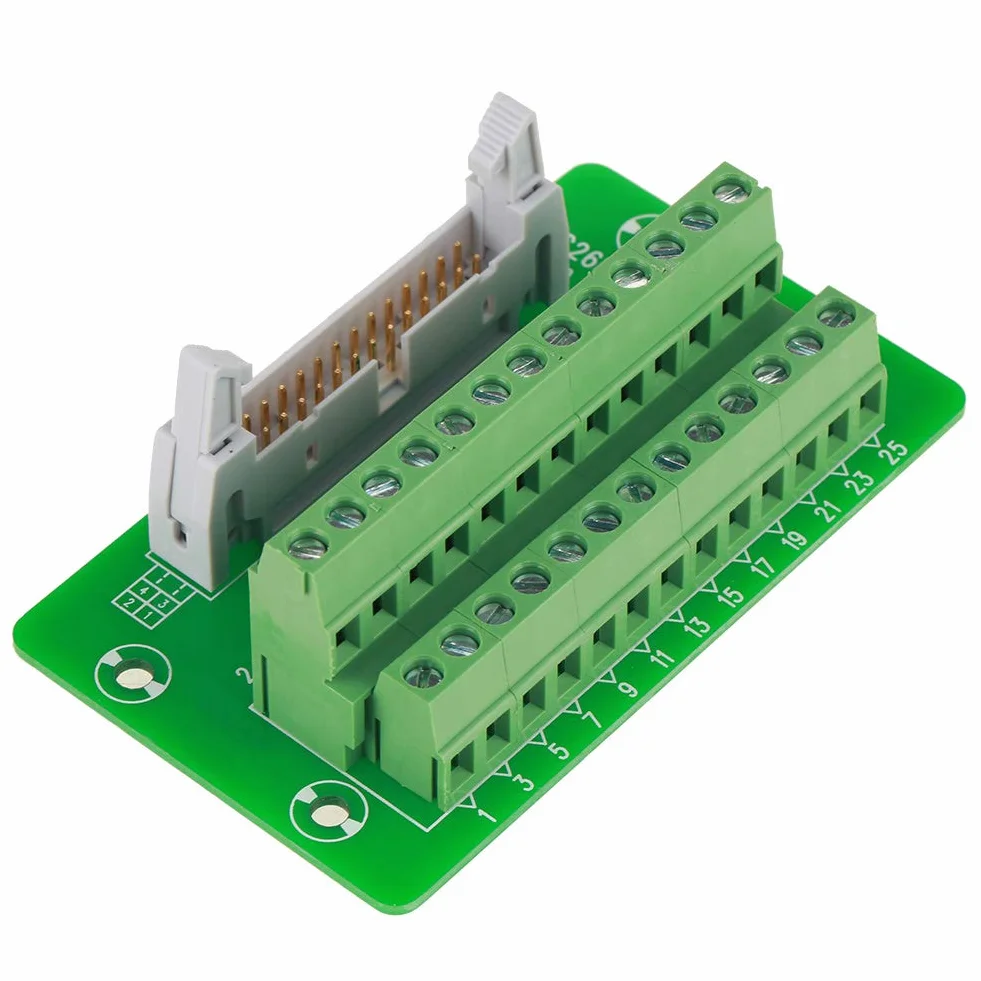 26-pinowe Złącze Idc Breakout Idc 26-pinowa Tabliczka Zaciskowa Idc26P Szyna Din 26Pin 5Mm moduł Interfejsu do Montażu Złącze Męskie Tabliczka Zaciskowa