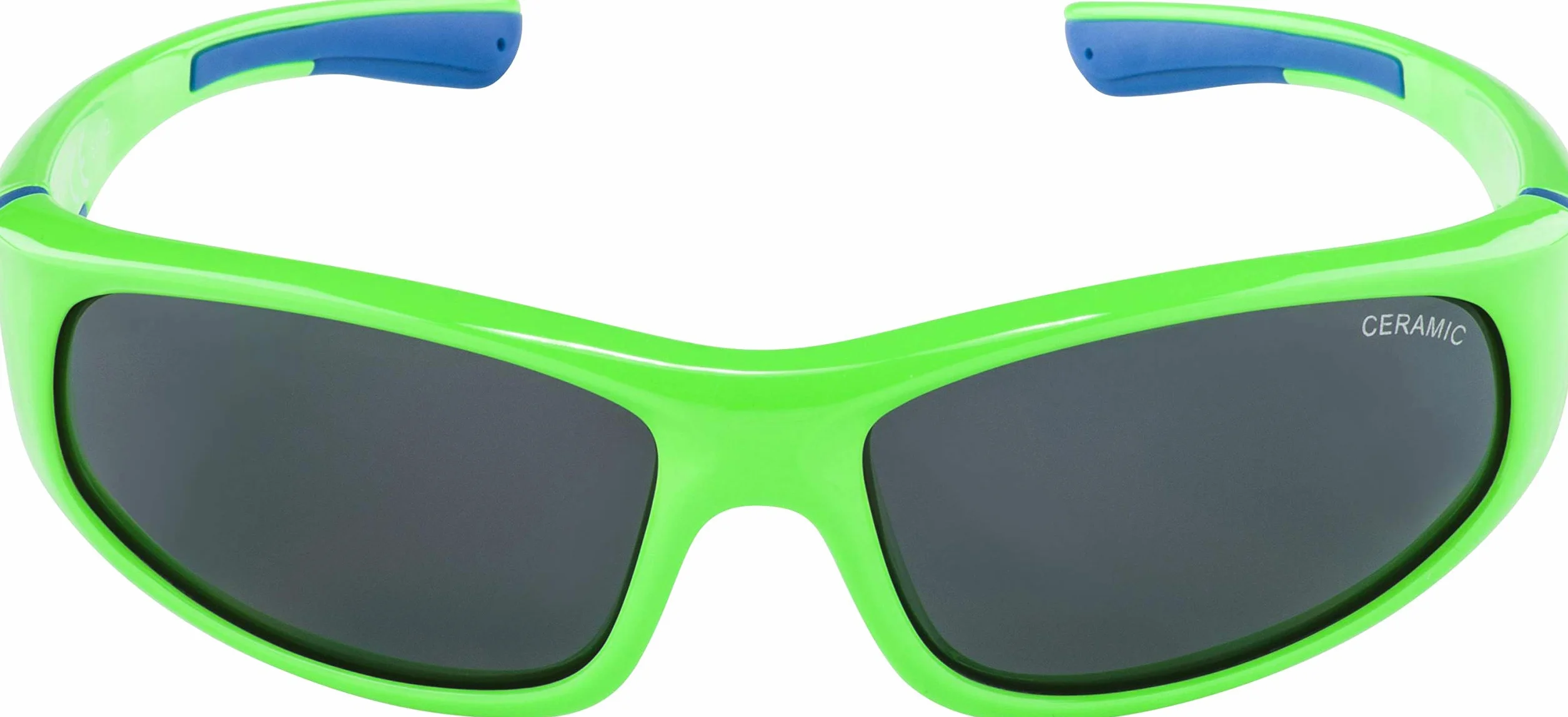 ALPINA Unisex - Dzieci, FLEXXY JUNIOR Okulary przeciwsłoneczne, neon green-blue gloss/black, One Size