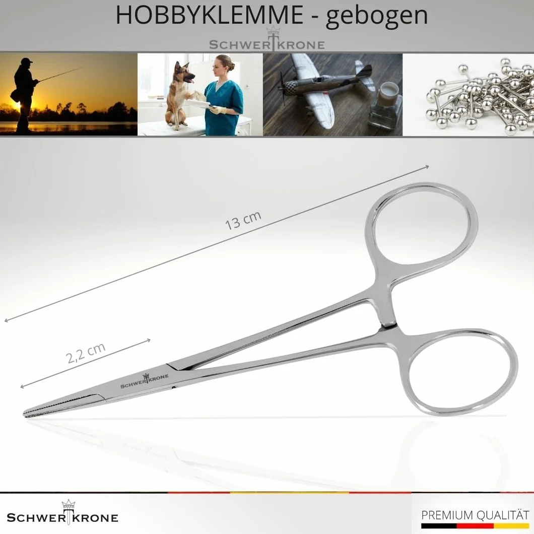 Schwertkrone Zacisk hobbystyczny do usuwania haczyków, szczypce do łowienia ryb, piercing dla zwierząt domowych, stal nierdzewna
