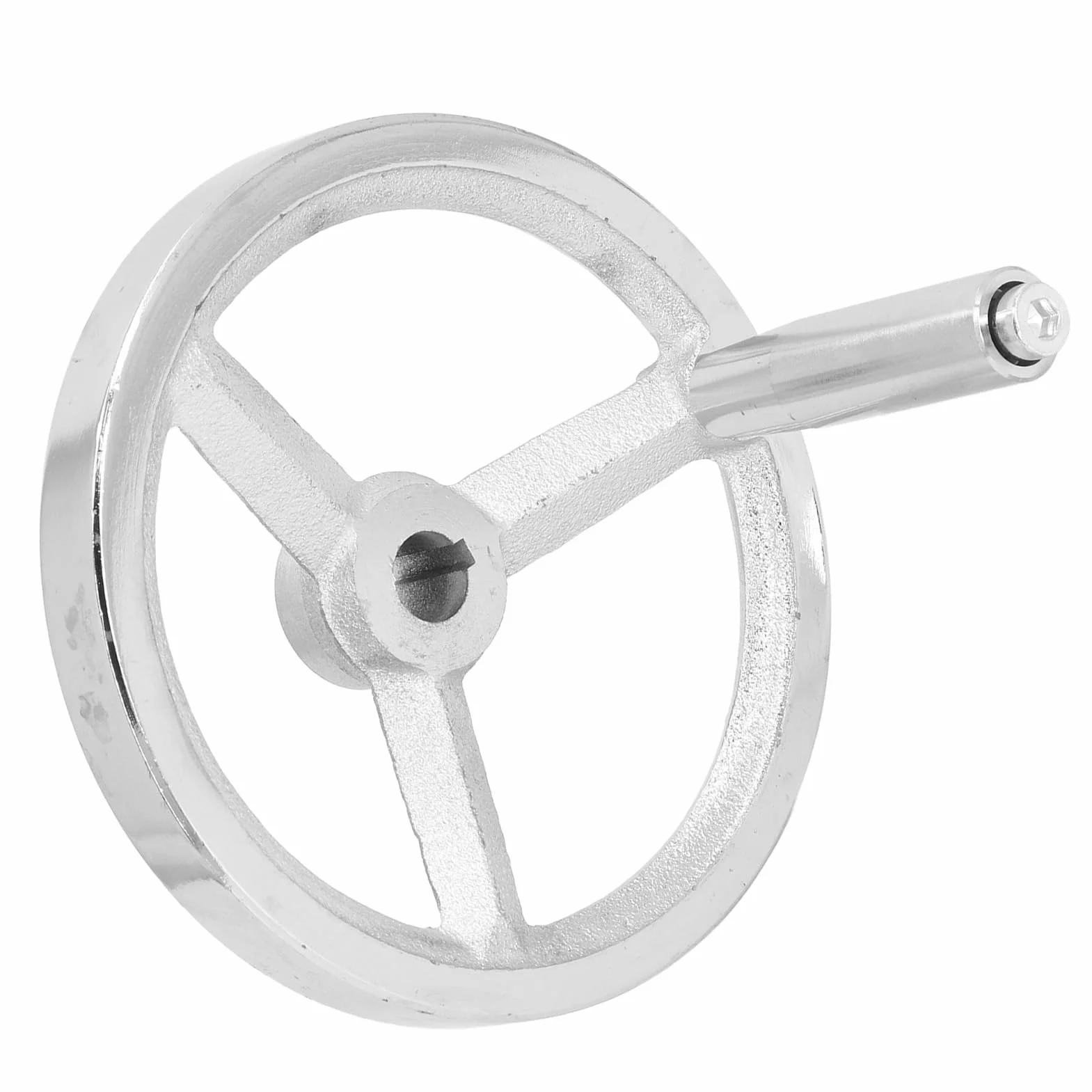 Koło Ręczne do Tokarki, 16x160MM żeliwne Chromowane Koło Ręczne ze Zdejmowanym Uchwytem, ​​wszechstronne Koło Ręczne do Tokarki z 3 Szprychami do Frezarki Tokarskiej Szlifierki