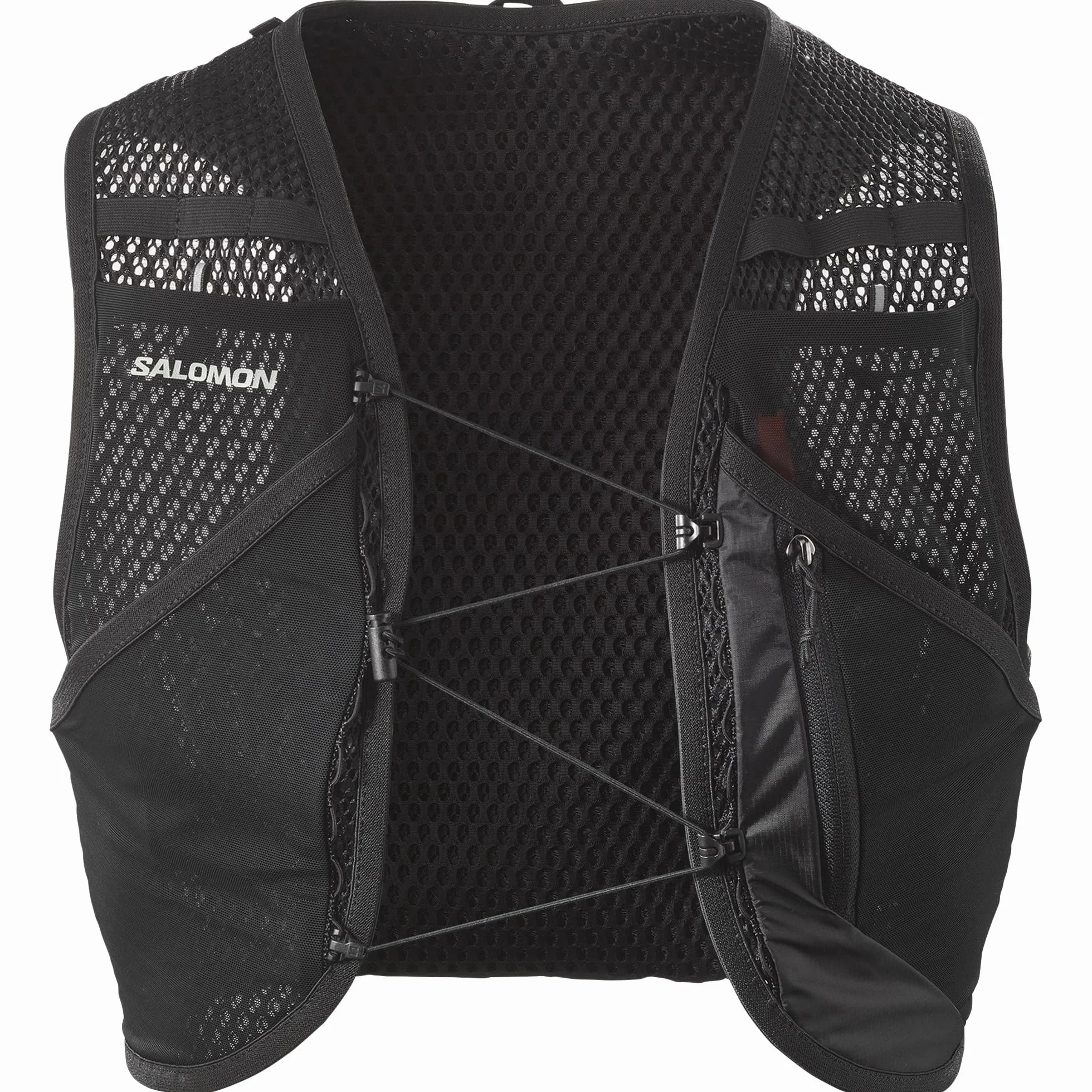 Salomon Active Skin 8 kompatybilna z piersiówkami unisex kamizelka nawadniająca do biegania szlak turystyczny, precyzyjne dopasowanie, precyzyjne dopasowanie 8 l i zoptymalizowane przechowywanie,