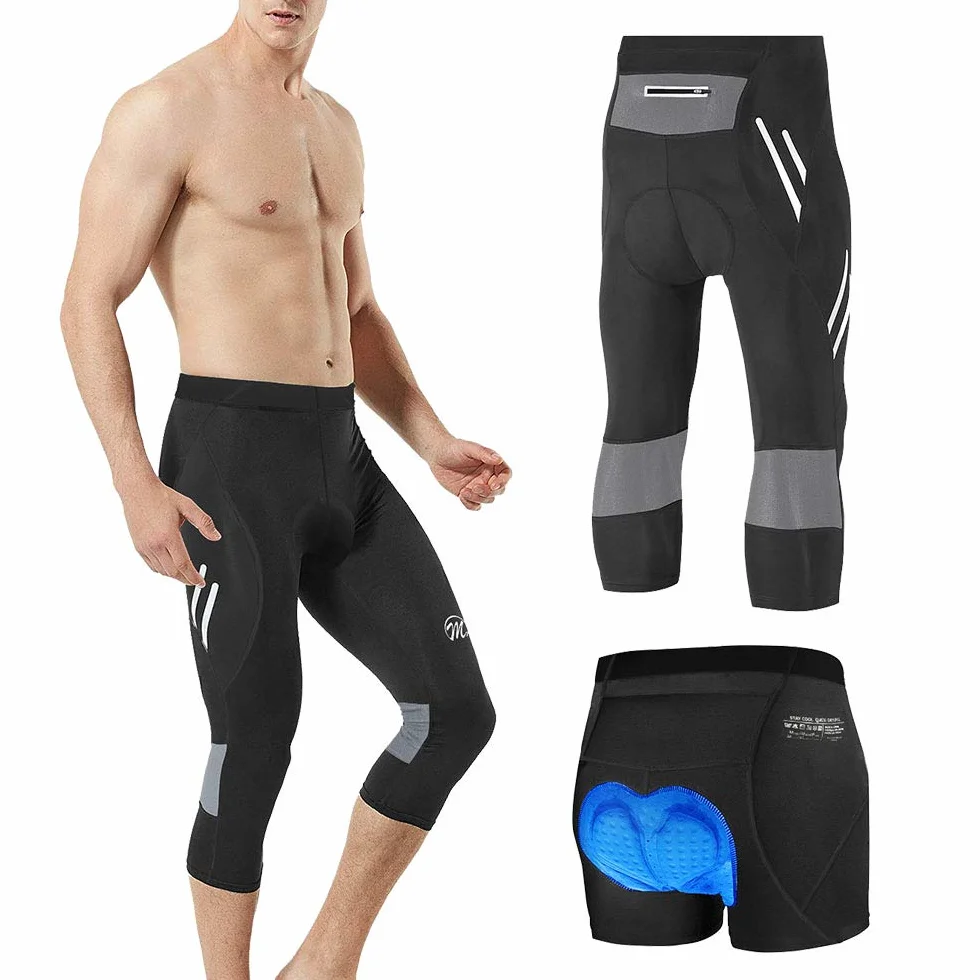 MEETWEE Herren 3/4 Radhose Fahrradhose - Męskie spodenki rowerowe 3/4 Mężczyźni