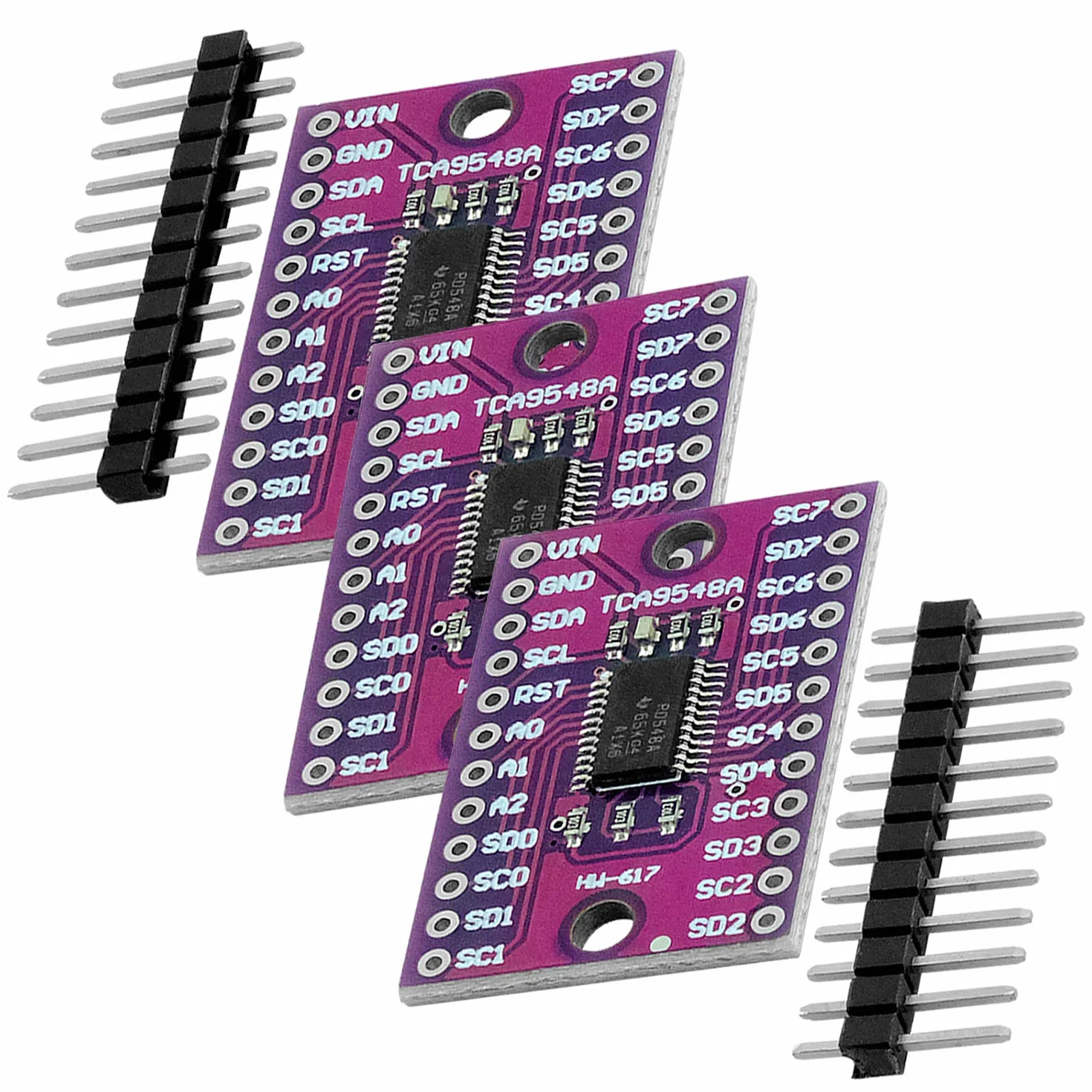 AZDelivery 3 x Multiplekser PCA9548A I2C 8-kanałowy multiplekser kompatybilny z Arduino w tym e-Book!