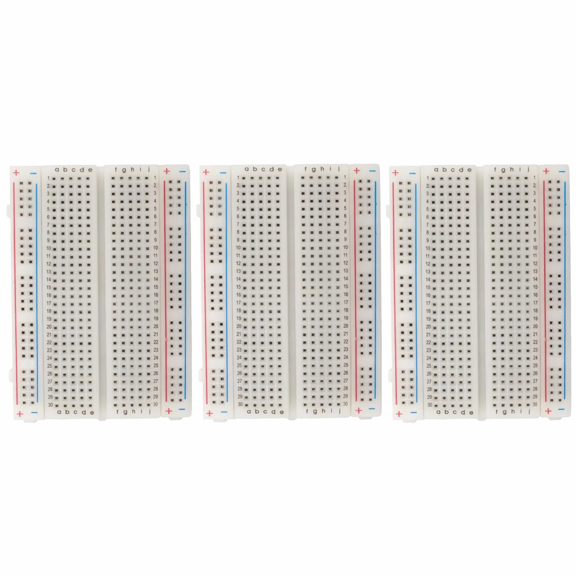 MMOBIEL 3szt Płytka Prototypowa PCB Breadboard Bezlutowy - 3x400 Punktów - Kompatybilna z DIY Arduino, Raspberry Pi 2/3 / 4/5 Projects Proto Shield Distribution - Bloki Lączące