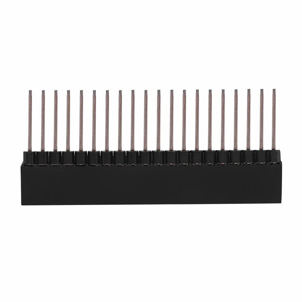 Listwa gniazdowa, 3 sztuki, 2 x 20 kołków 2,54 mm, bardzo wysoka, dwurzędowa, krótka listwa z pinami 2,54 mm, do komputera i płyty wtykowej, kompatybilna z