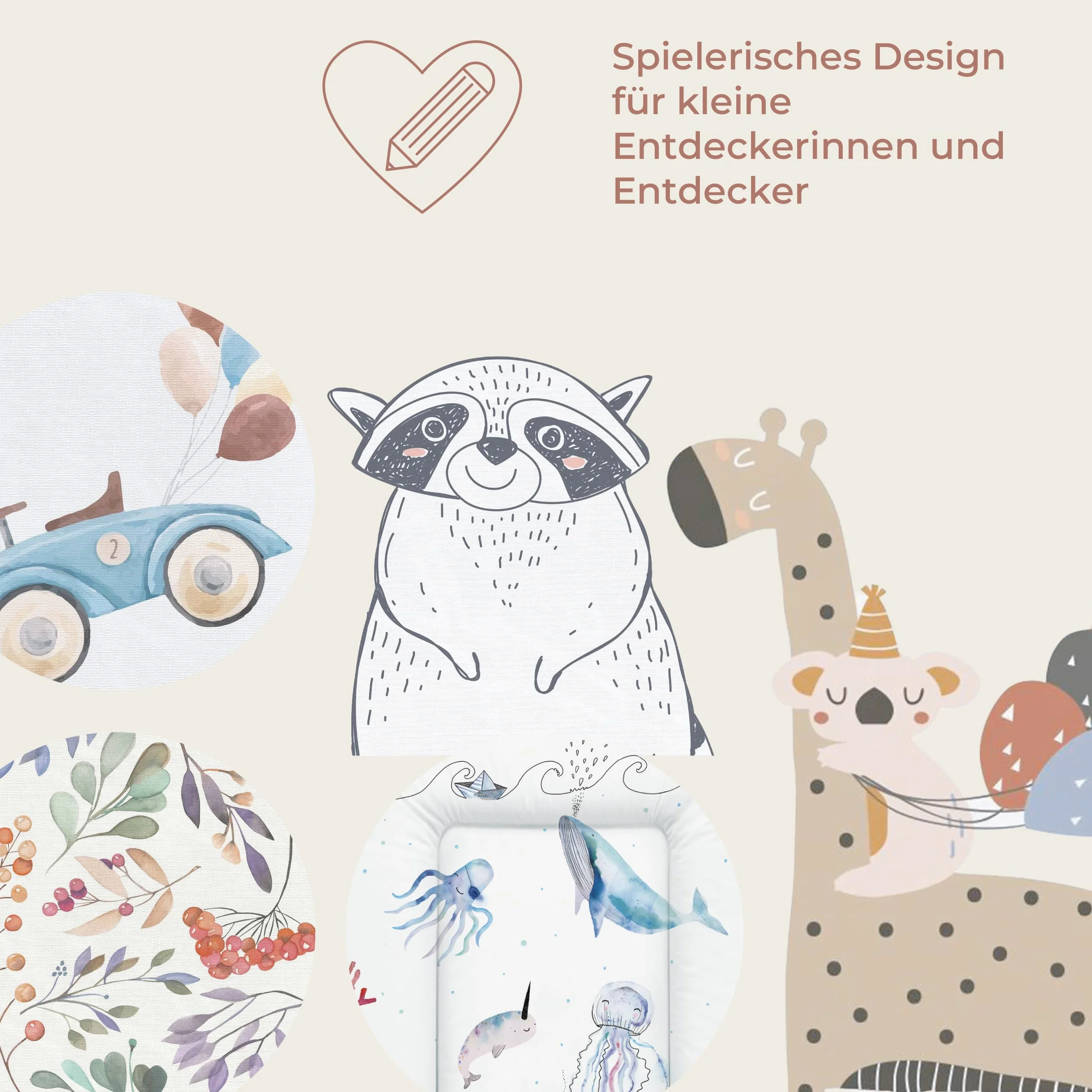 Ceba Baby® miękka przewijanka 50x70 cm - podkład do przewijania dla dziewczynek i chłopców - wodoszczelna, zmywalna - OEKO-TEX® Standard 100 - Wyprodukowano w UE - Mysz