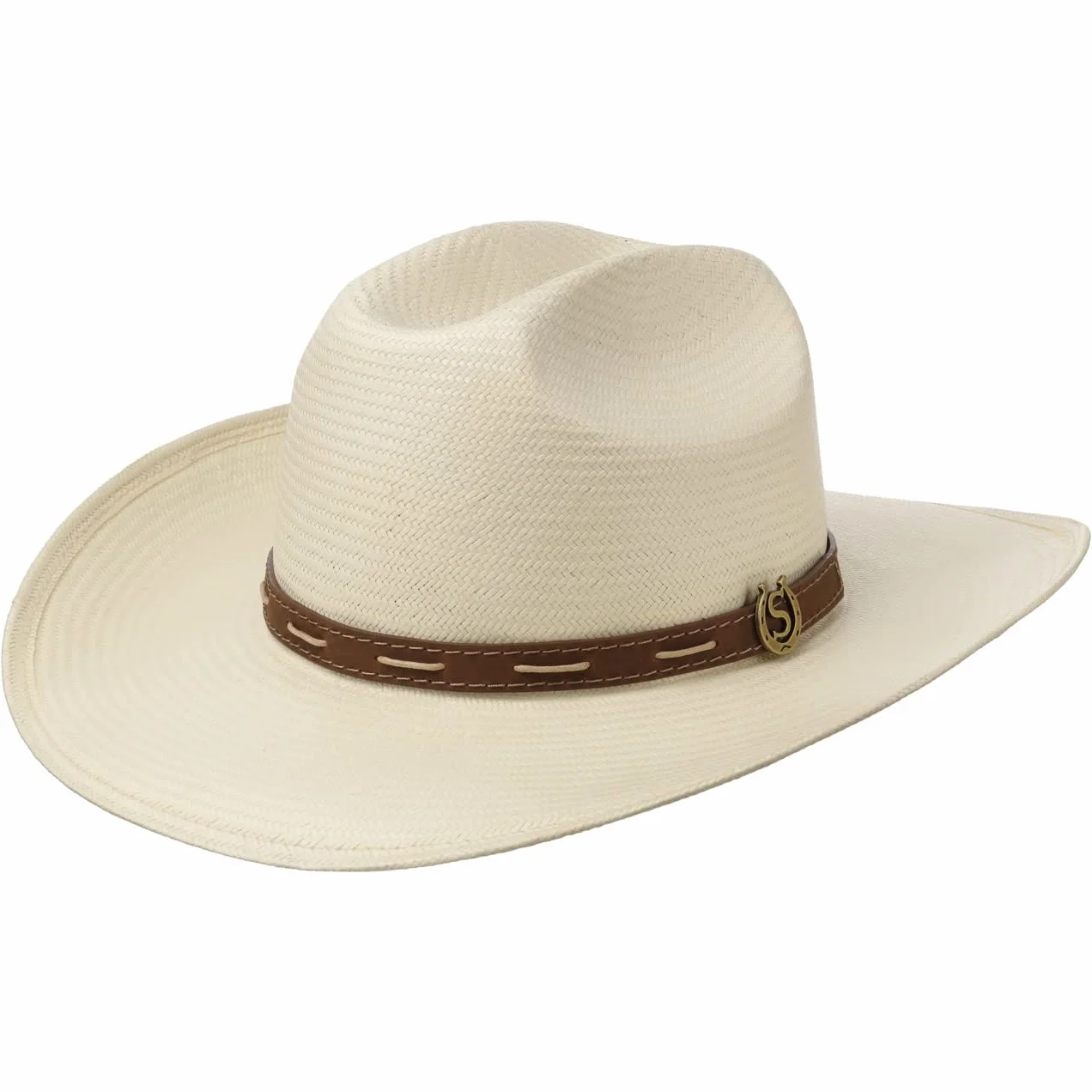 STETSON Edcouch Western kapelusz kowbojski wiskoza sloma toyo skorzany pasek Meski Wiosna Lato