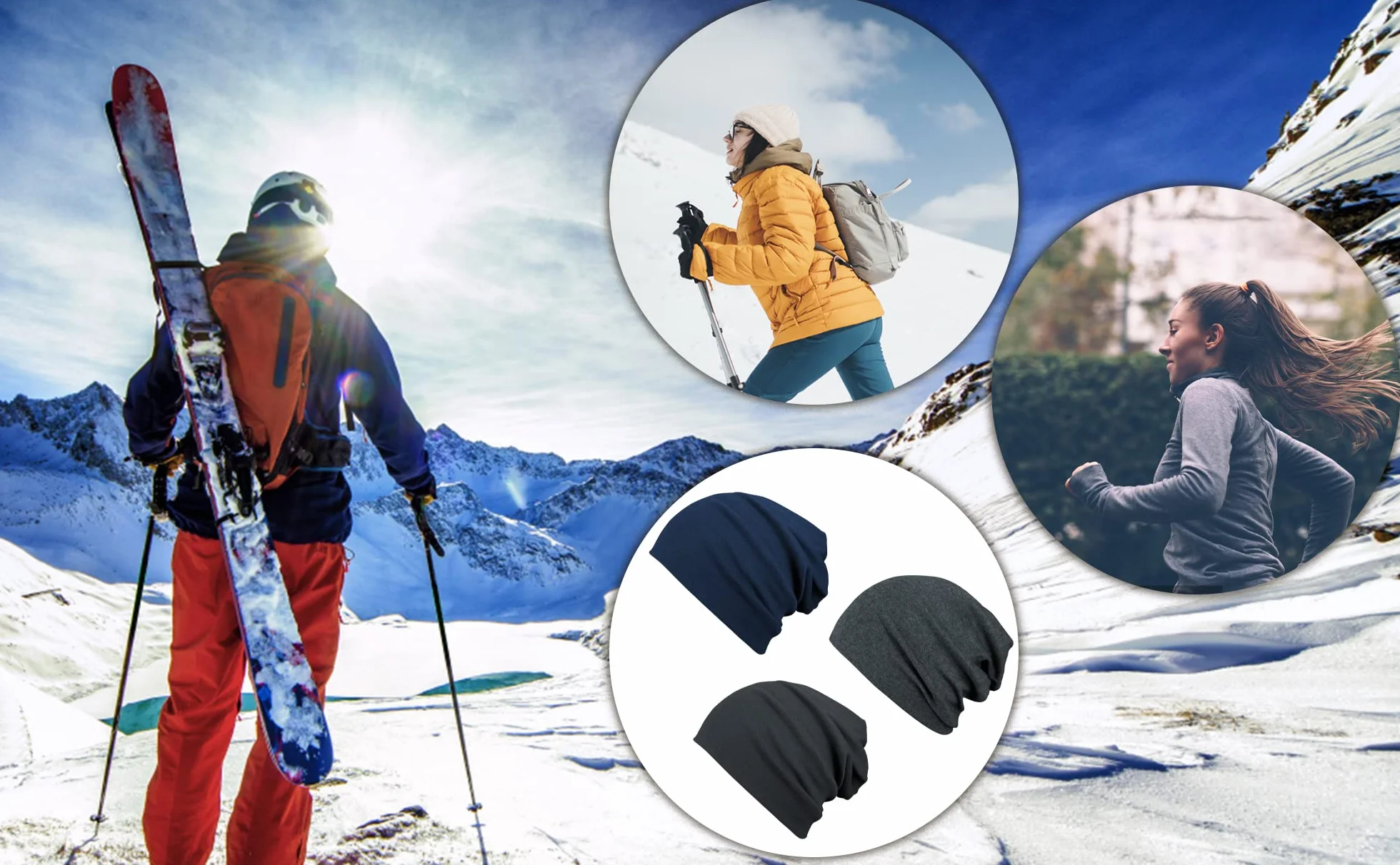 Beanie czapka męska, damska, nakrycie głowy, czapka do biegania, czapka sportowa, czapka zimowa, czapka rowerowa pod kask, do biegania, na zimę i jesień