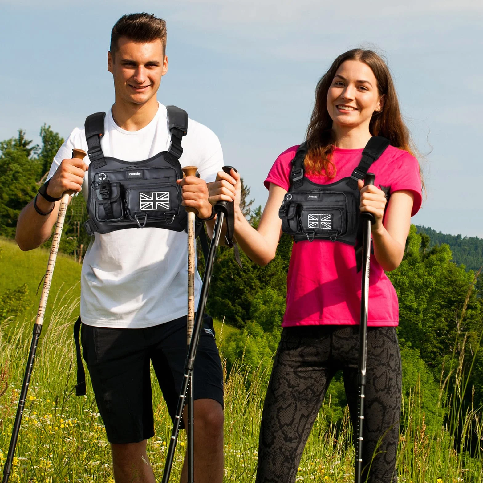 Wodoszczelna torba na pasek sportowa na klatkę piersiową z odblaskowym paskiem do biegania