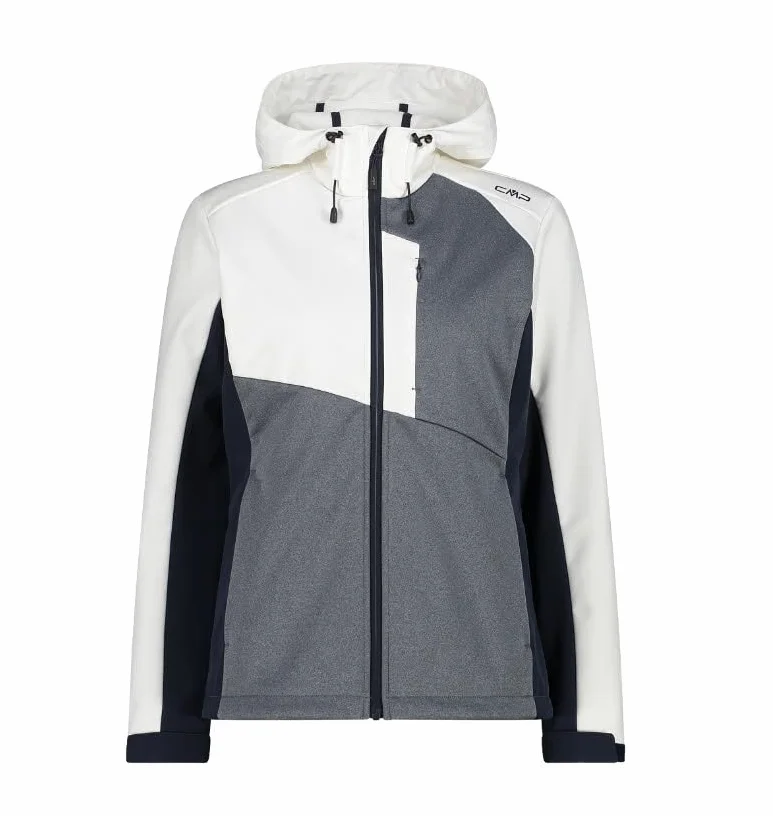 CMP Kurtka Kobiety Giacca Da Donna Con Cappuccio Fisso In Softshell Melange